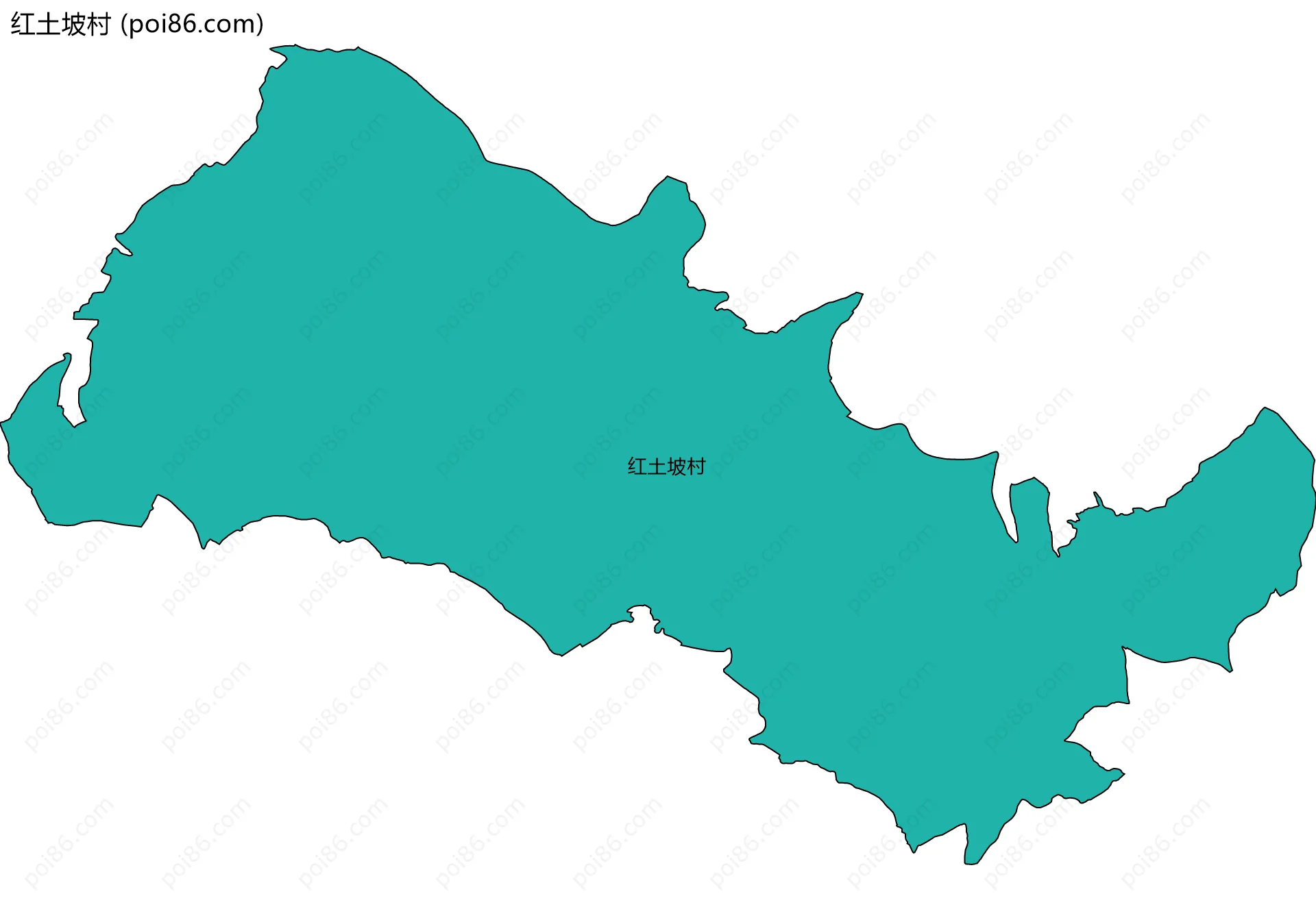 红土坡村边界地图