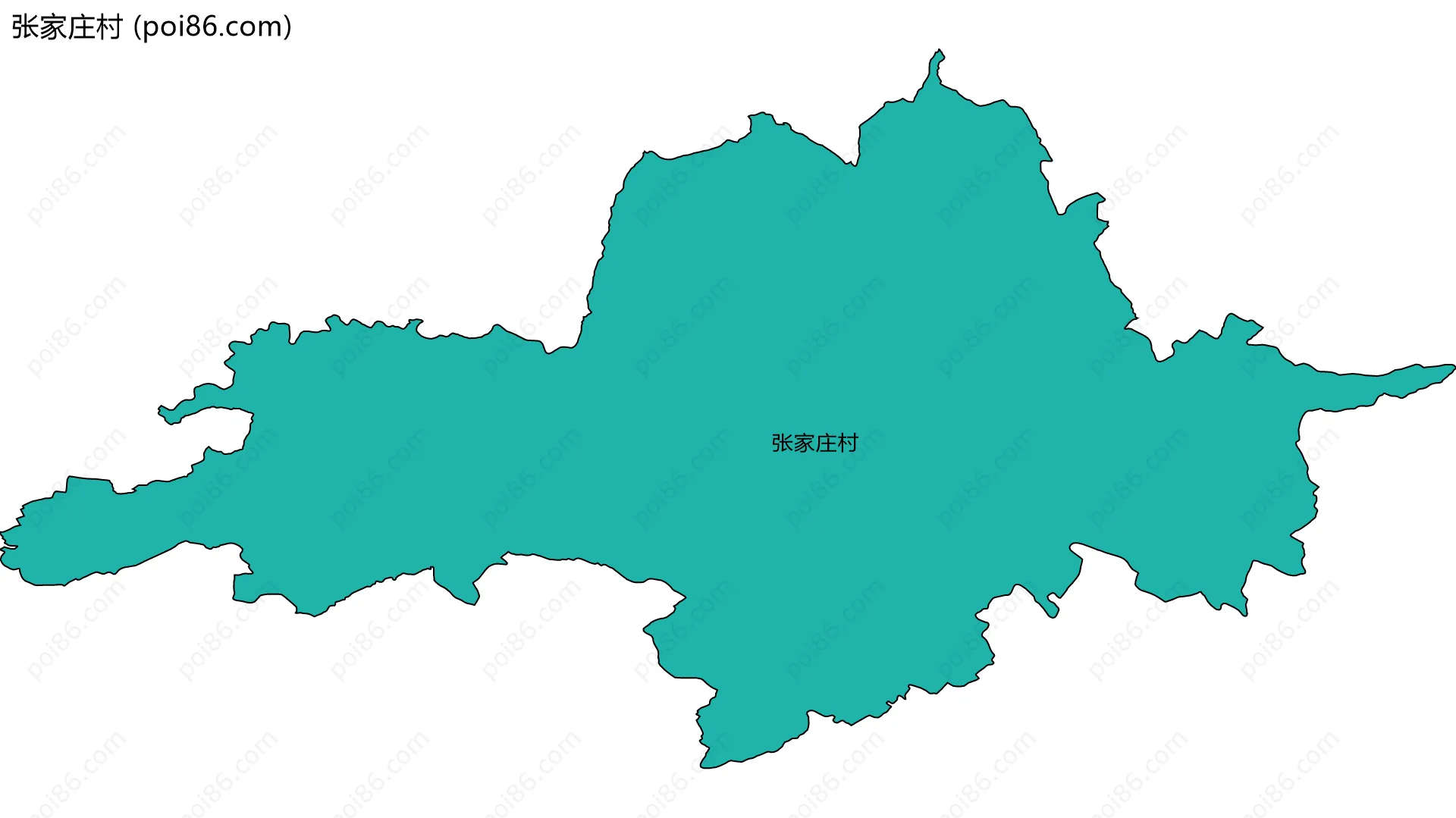 张家庄村边界地图