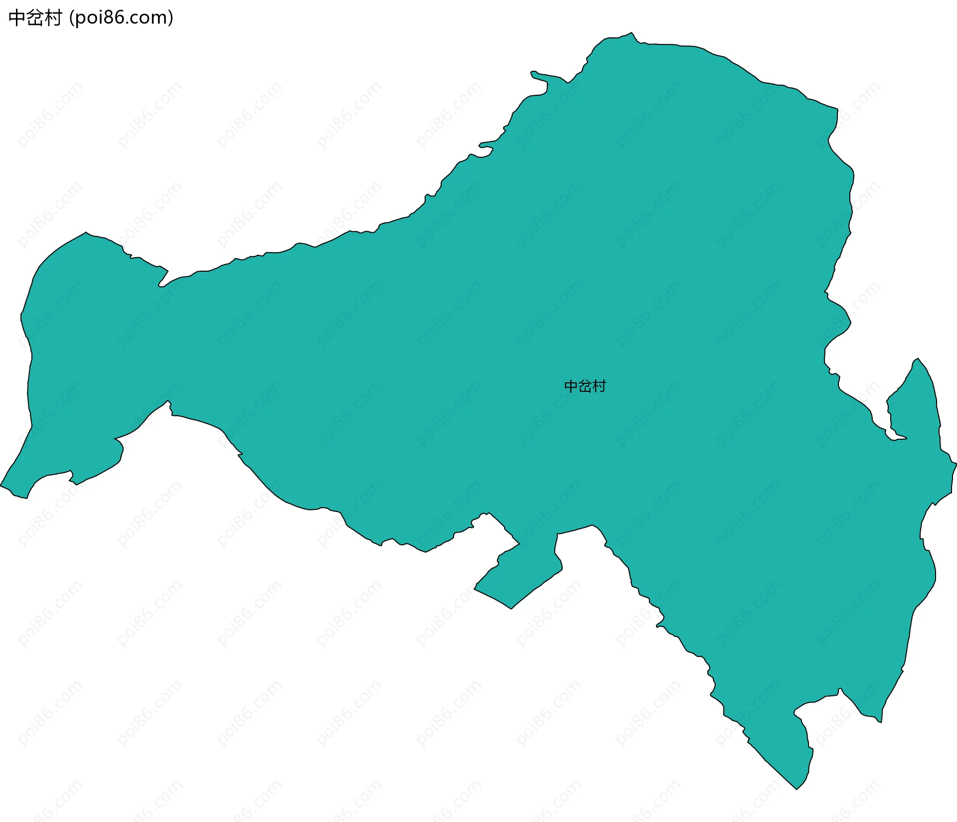 中岔村边界地图