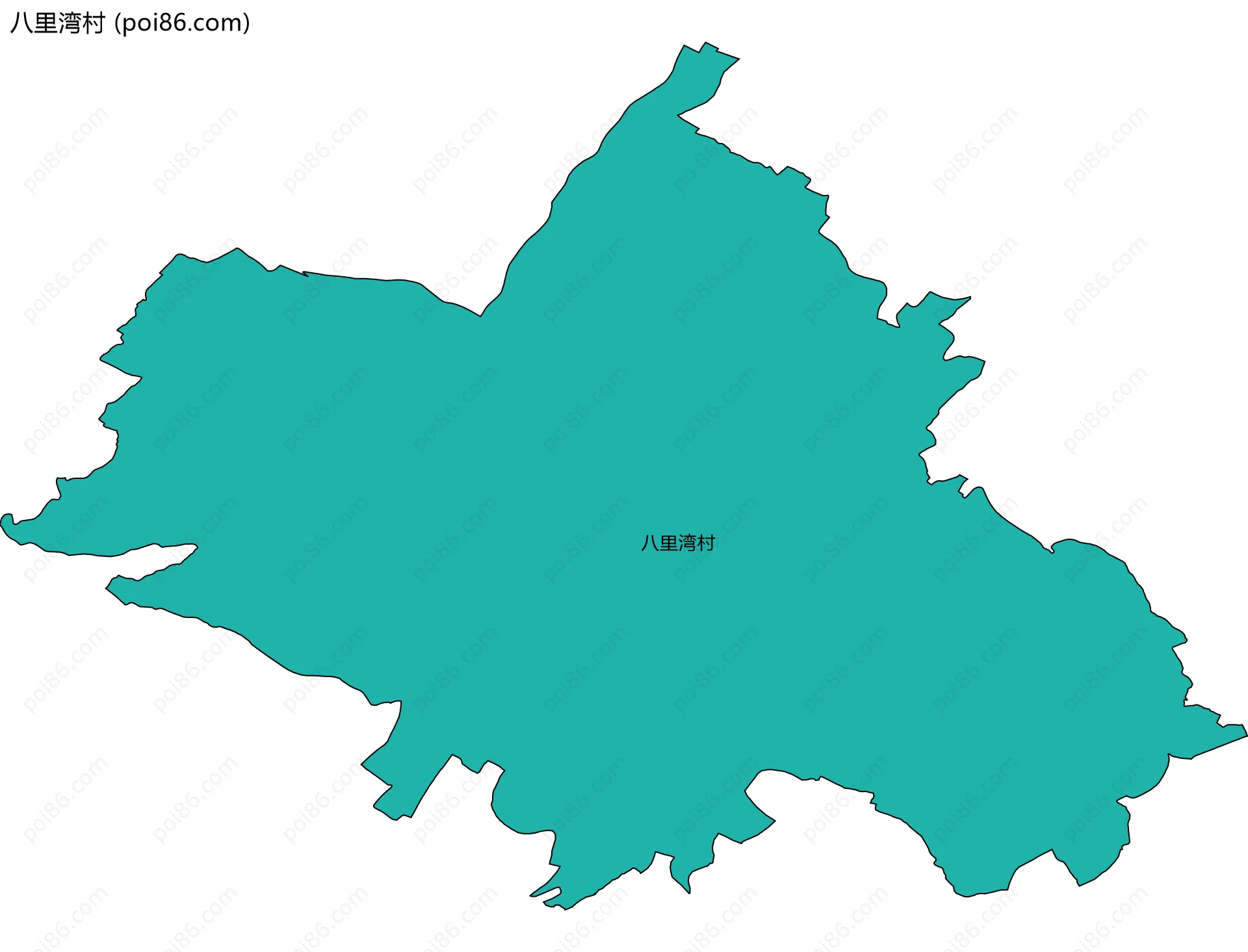 八里湾村边界地图