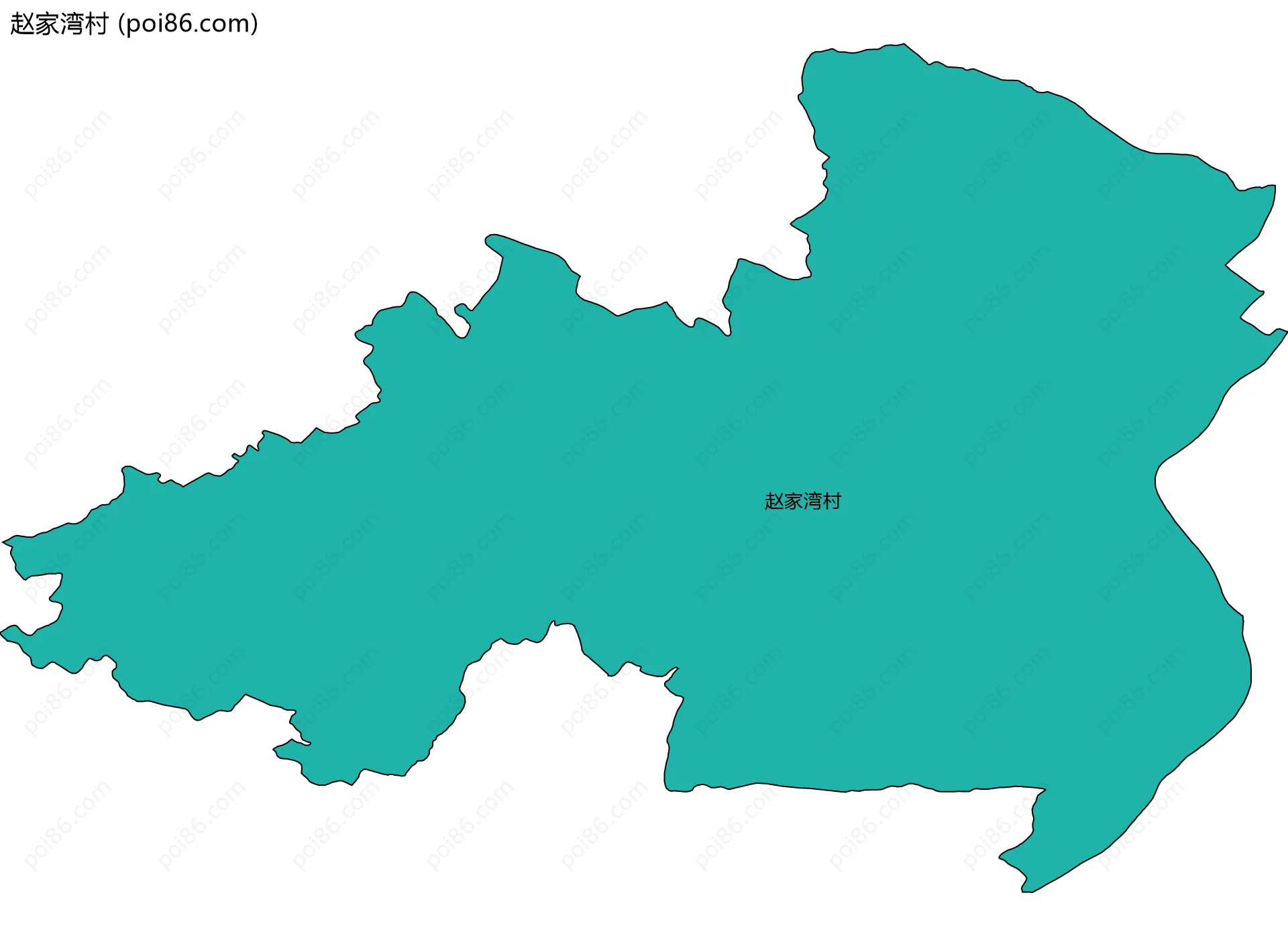 赵家湾村边界地图