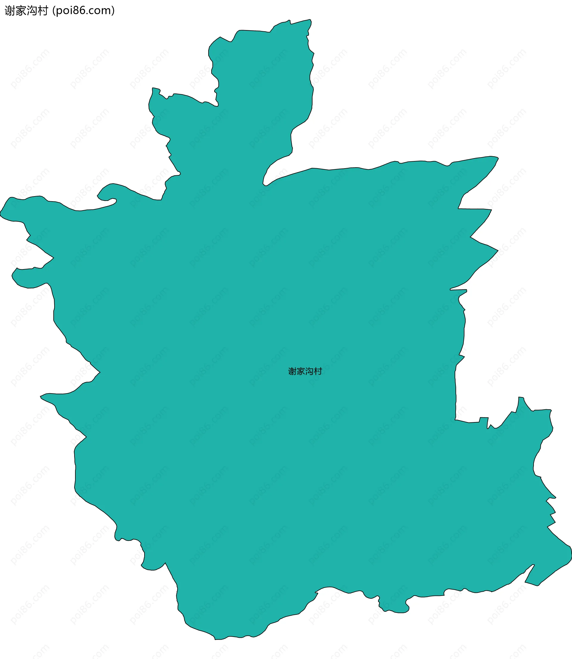 谢家沟村边界地图