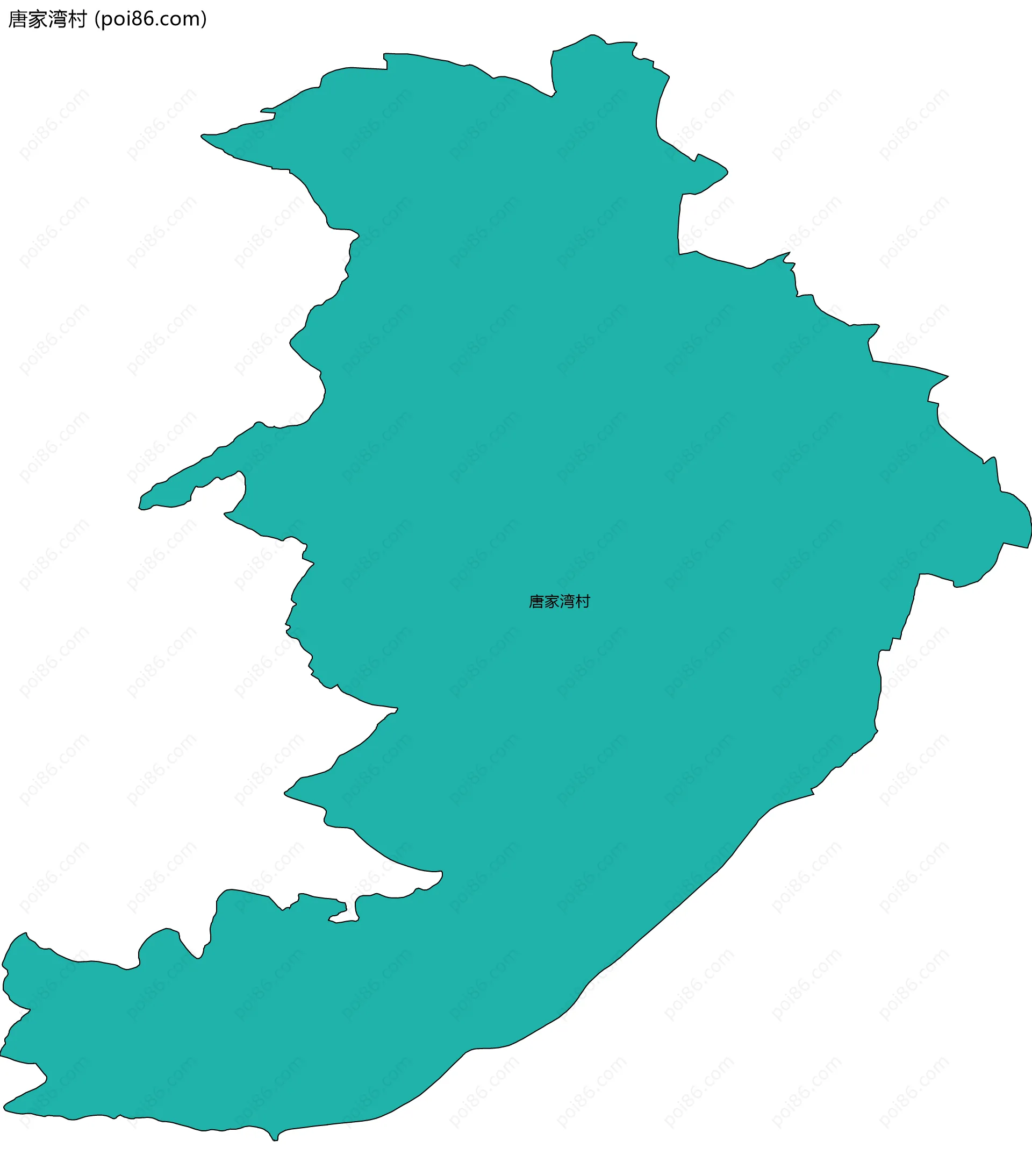 唐家湾村边界地图