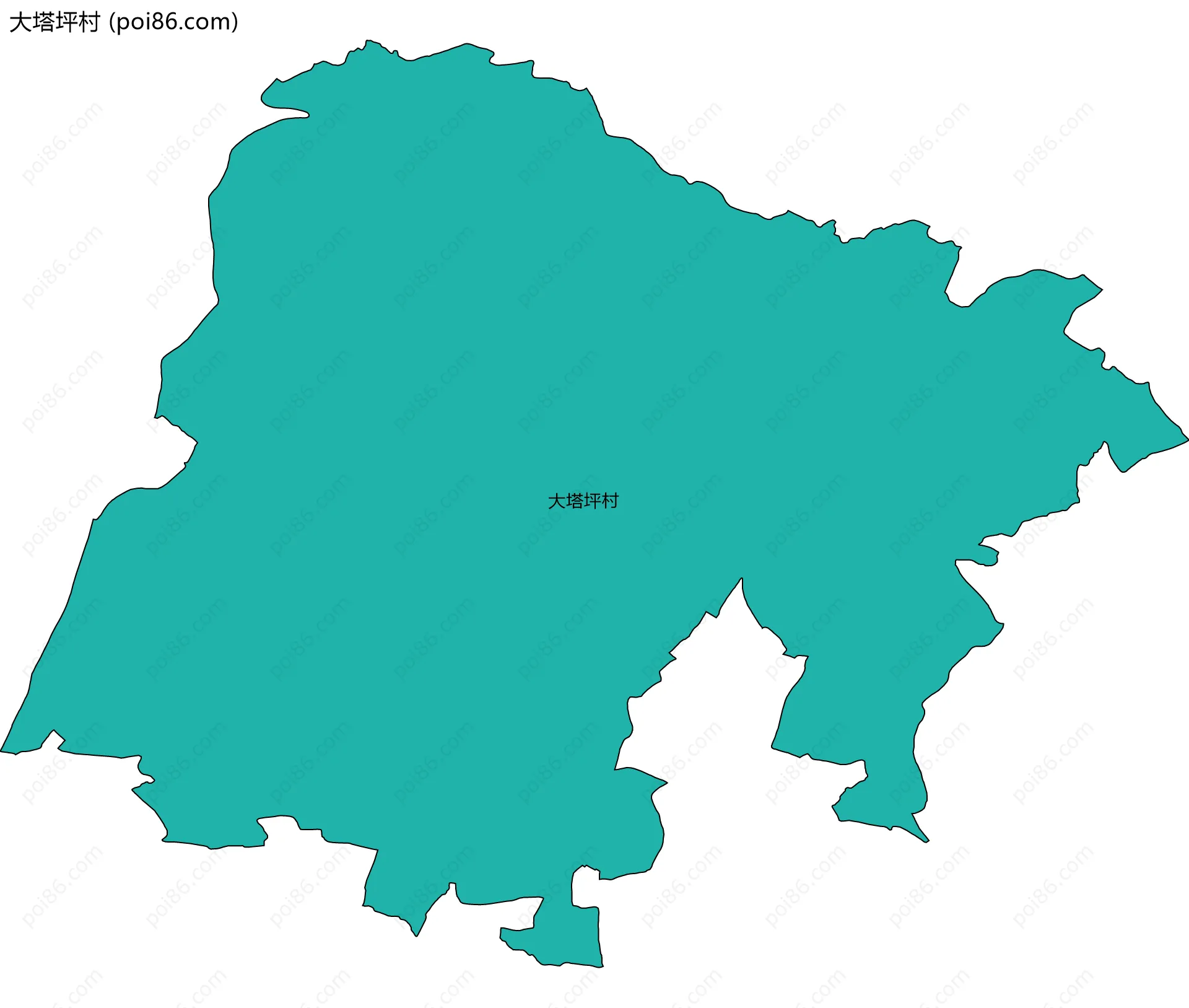 大塔坪村边界地图