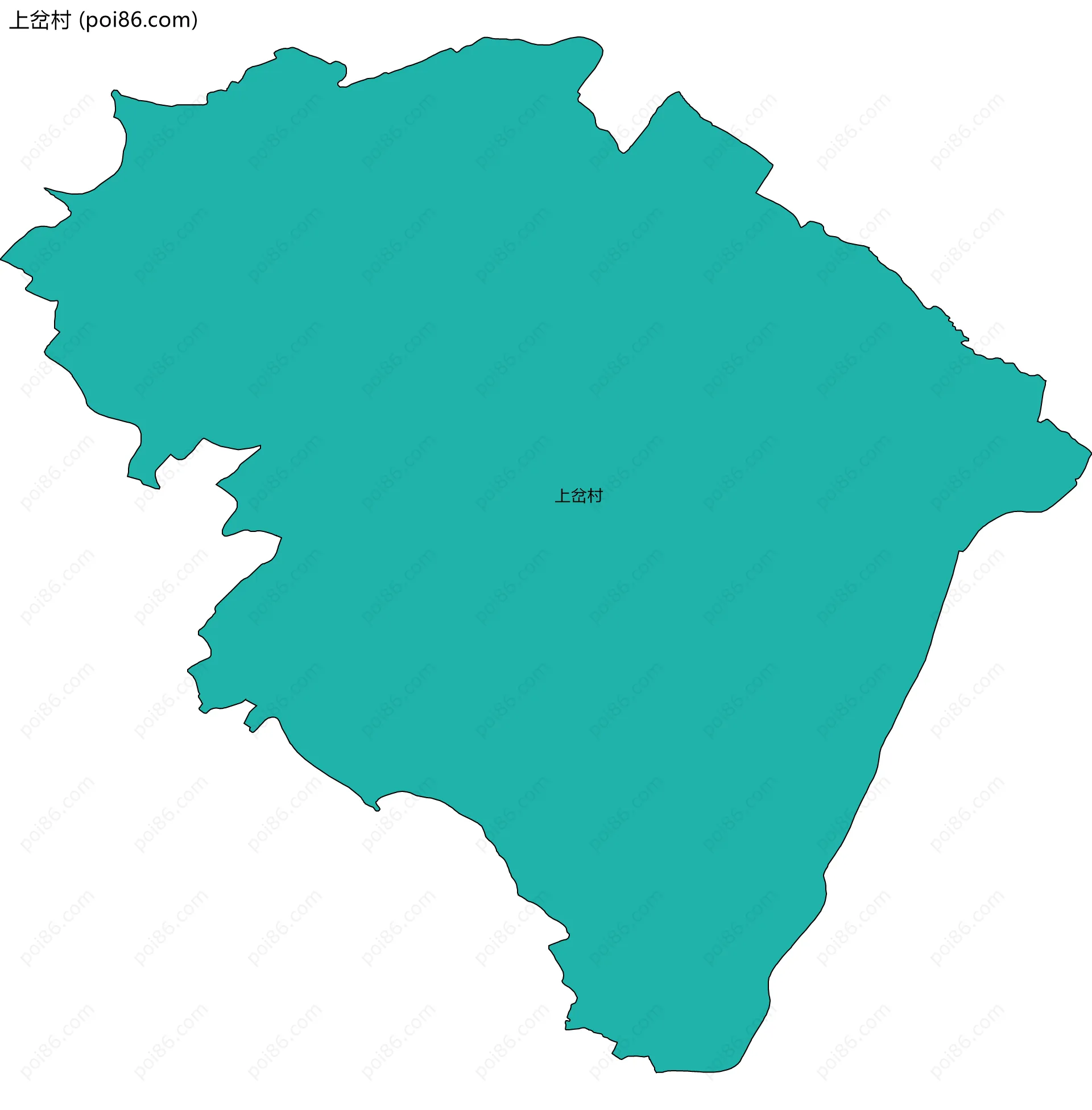 上岔村边界地图