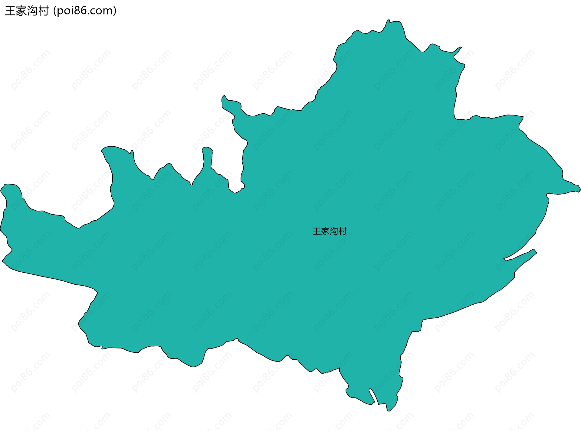 王家沟村边界地图