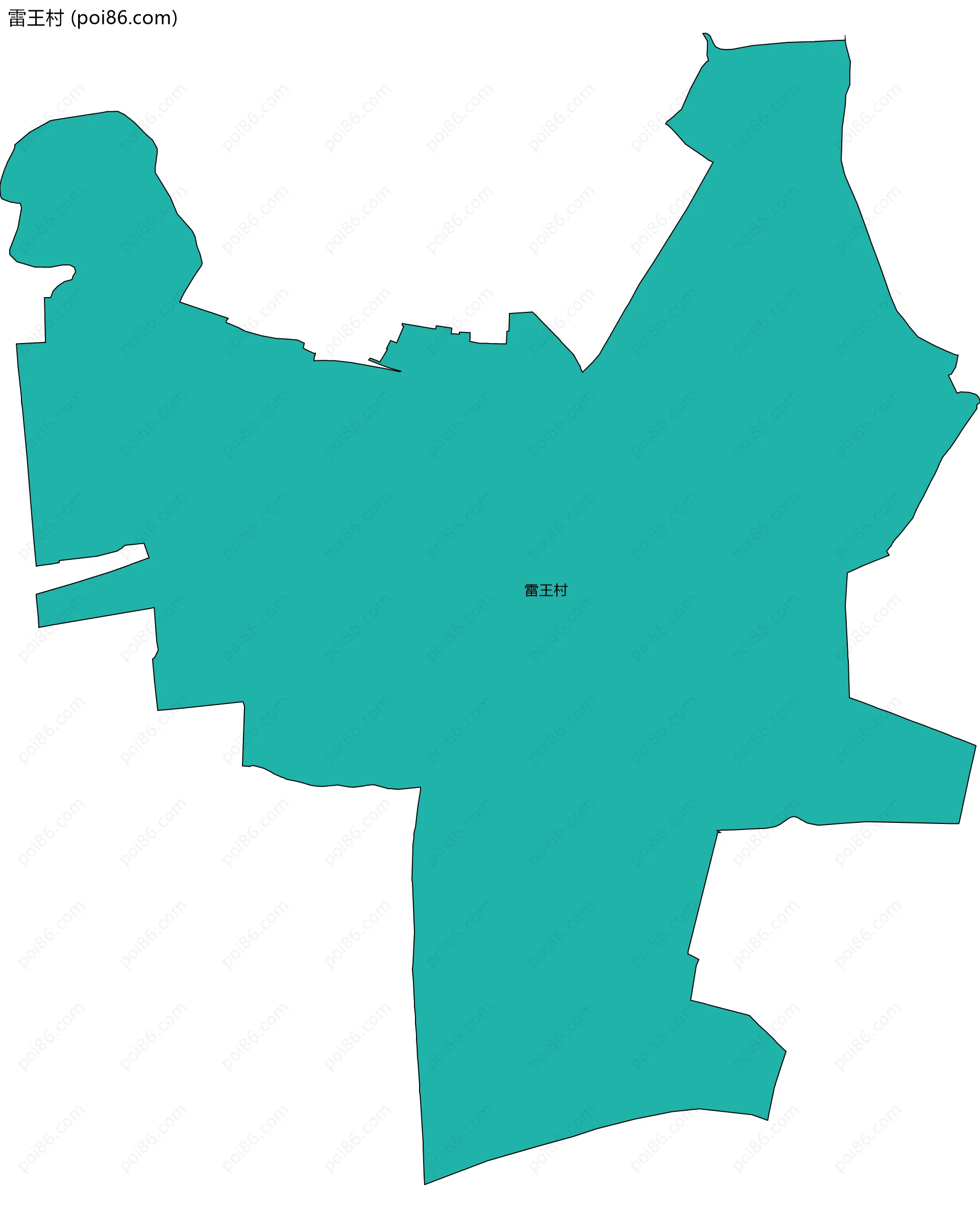 雷王村边界地图