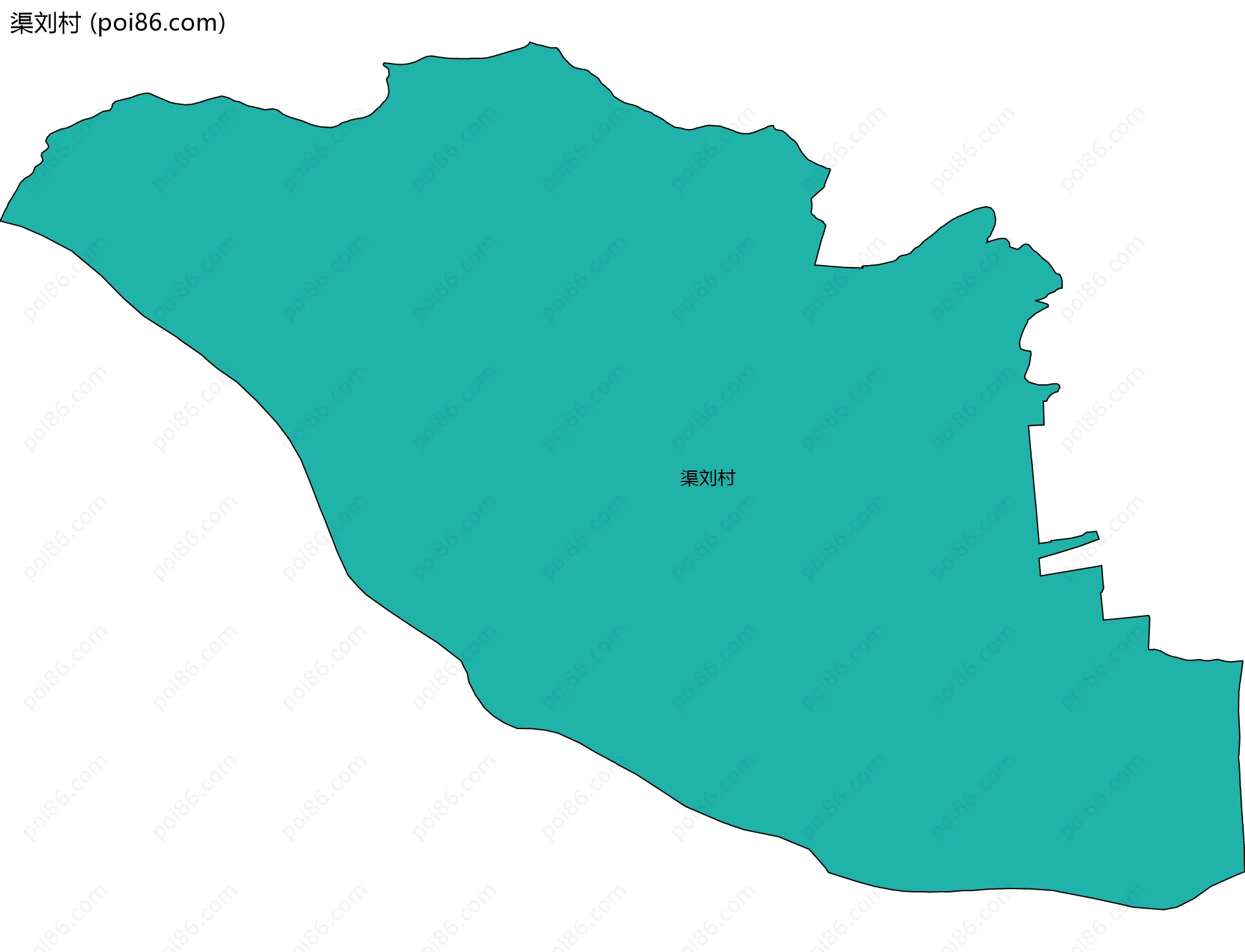 渠刘村边界地图