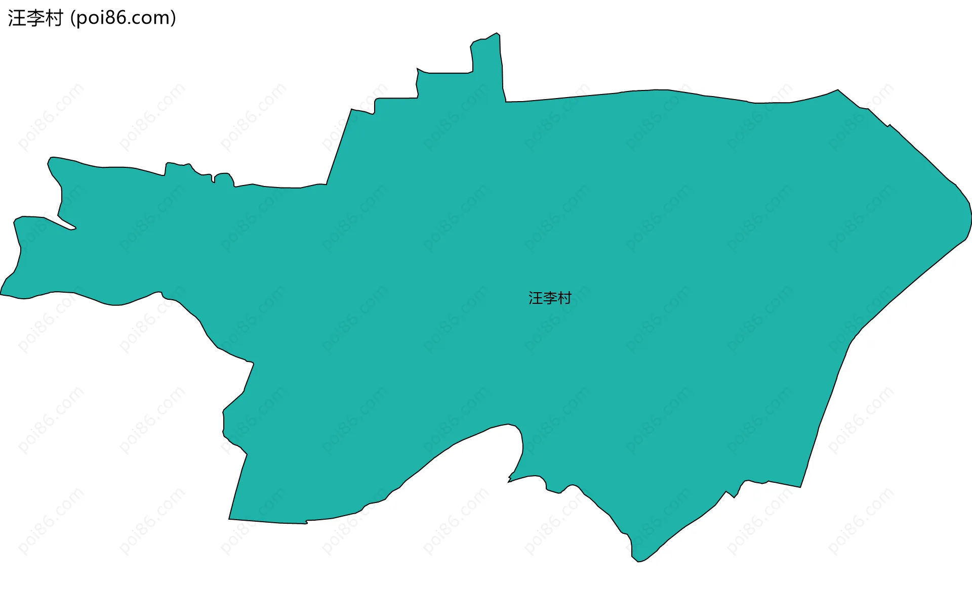 汪李村边界地图