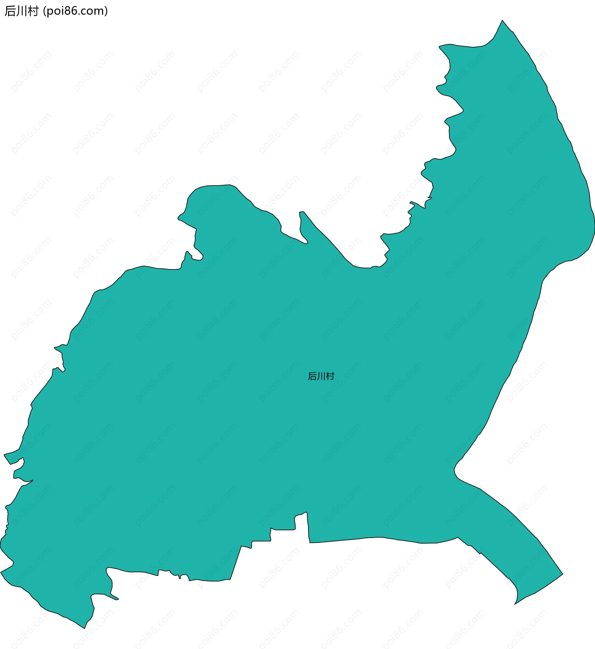 后川村边界地图