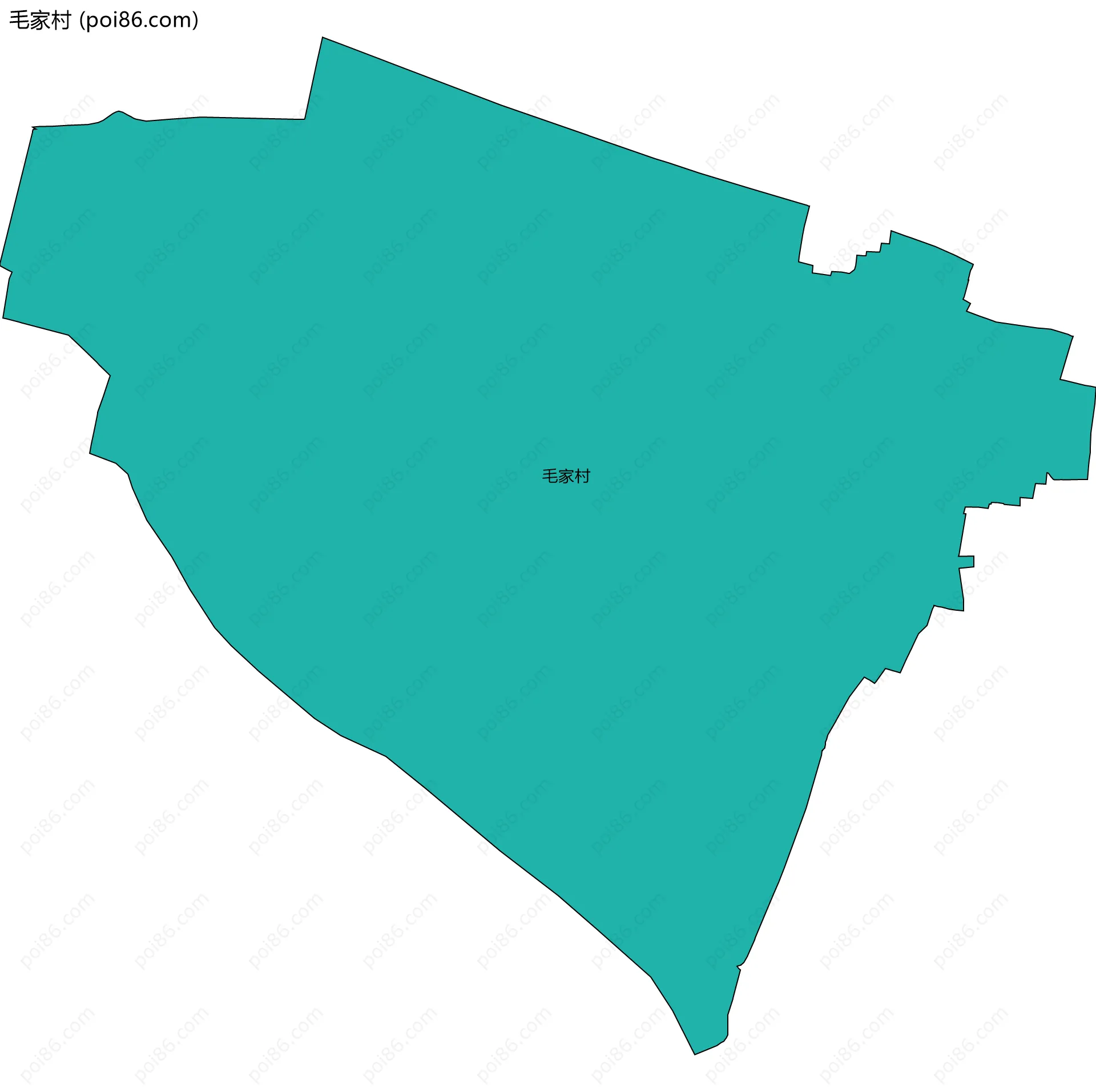 毛家村边界地图