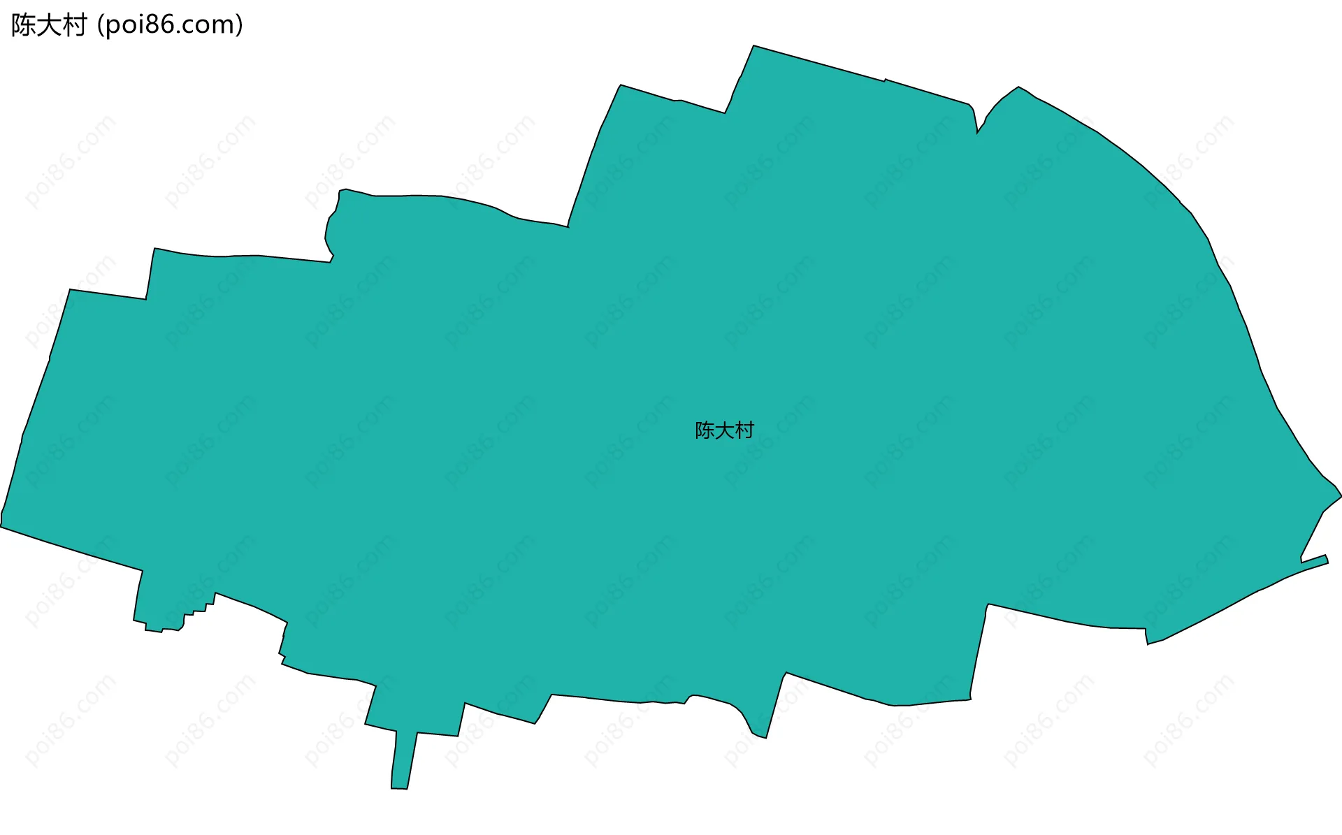 陈大村边界地图