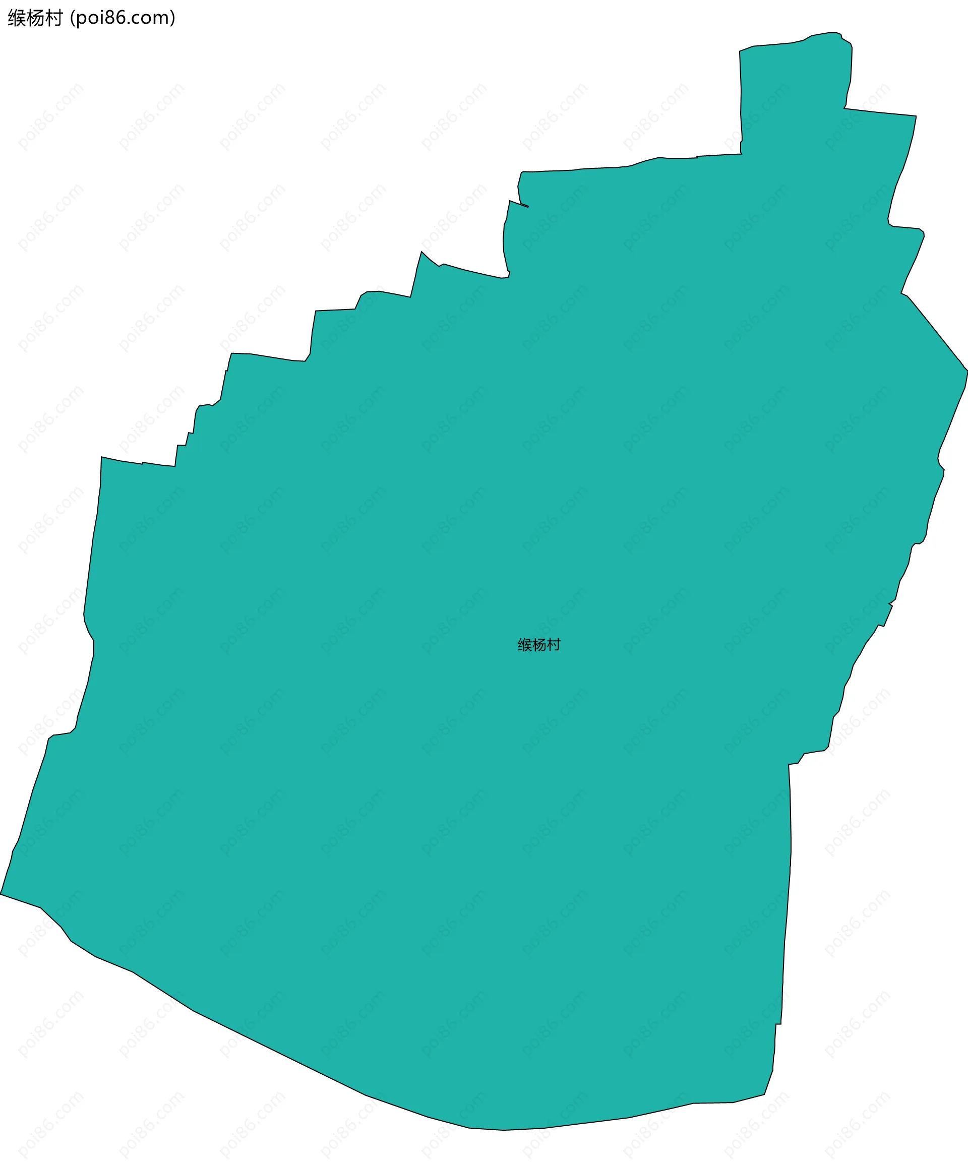 缑杨村边界地图