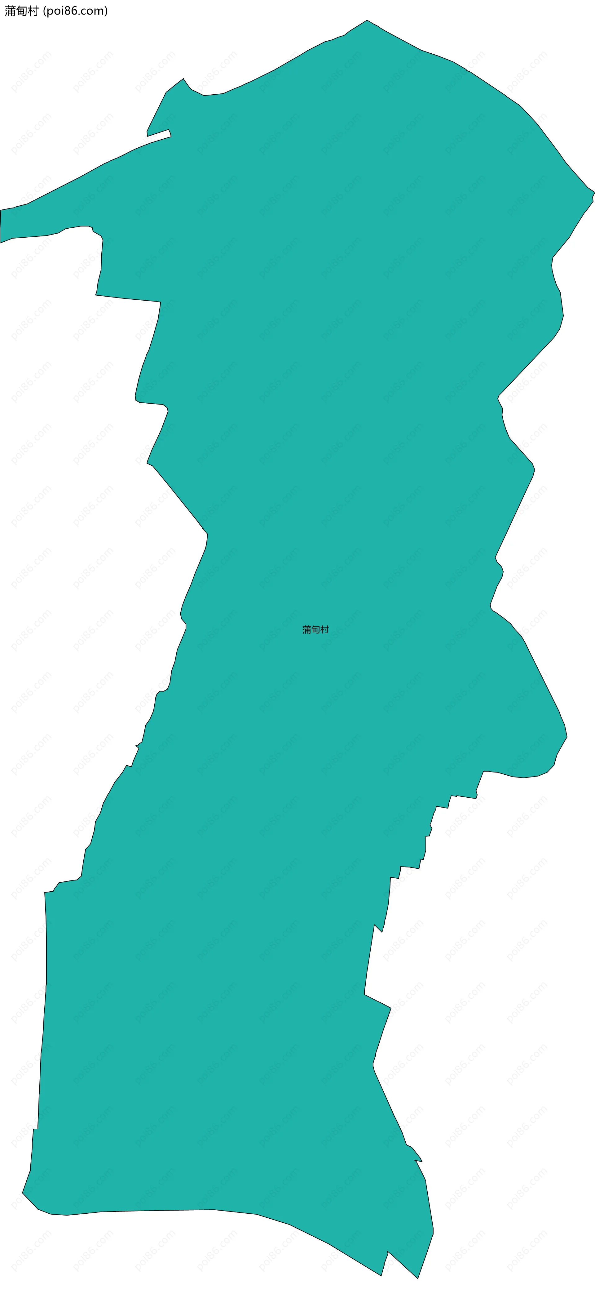 蒲甸村边界地图