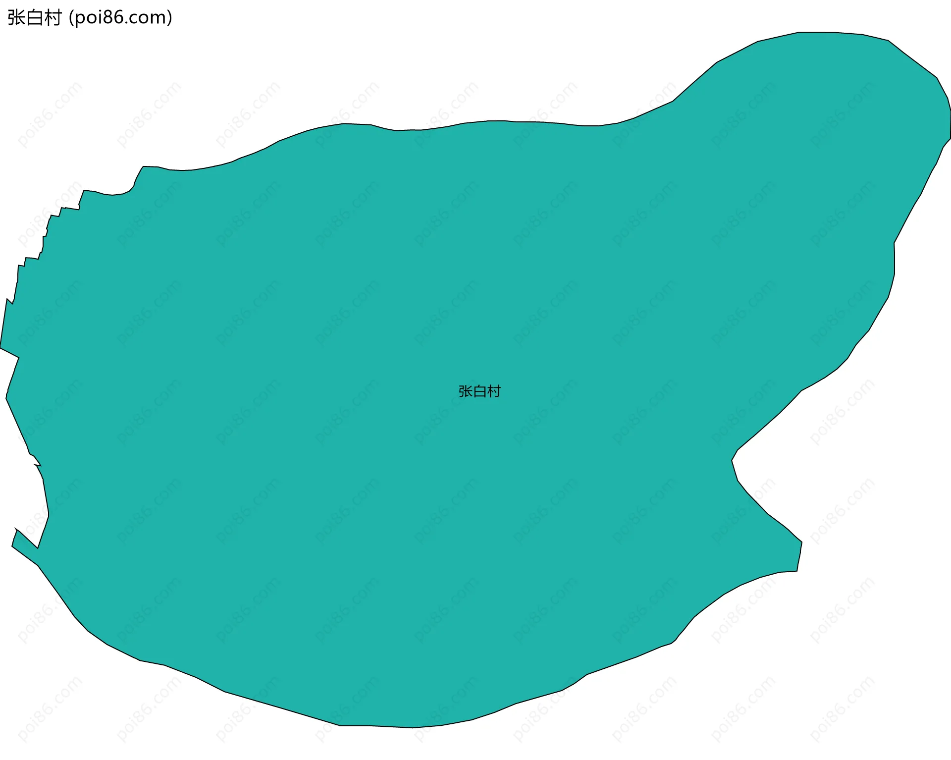 张白村边界地图