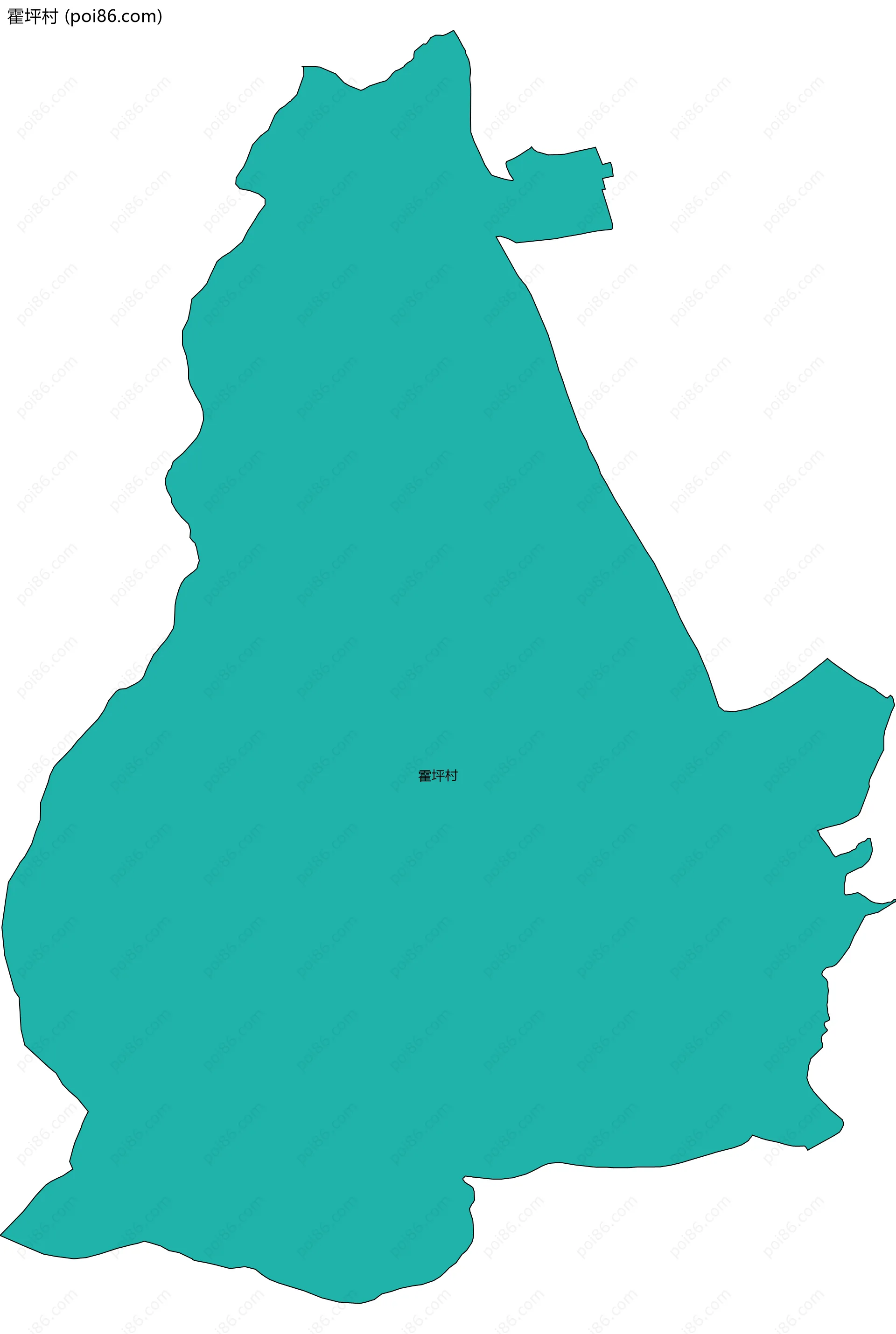 霍坪村边界地图