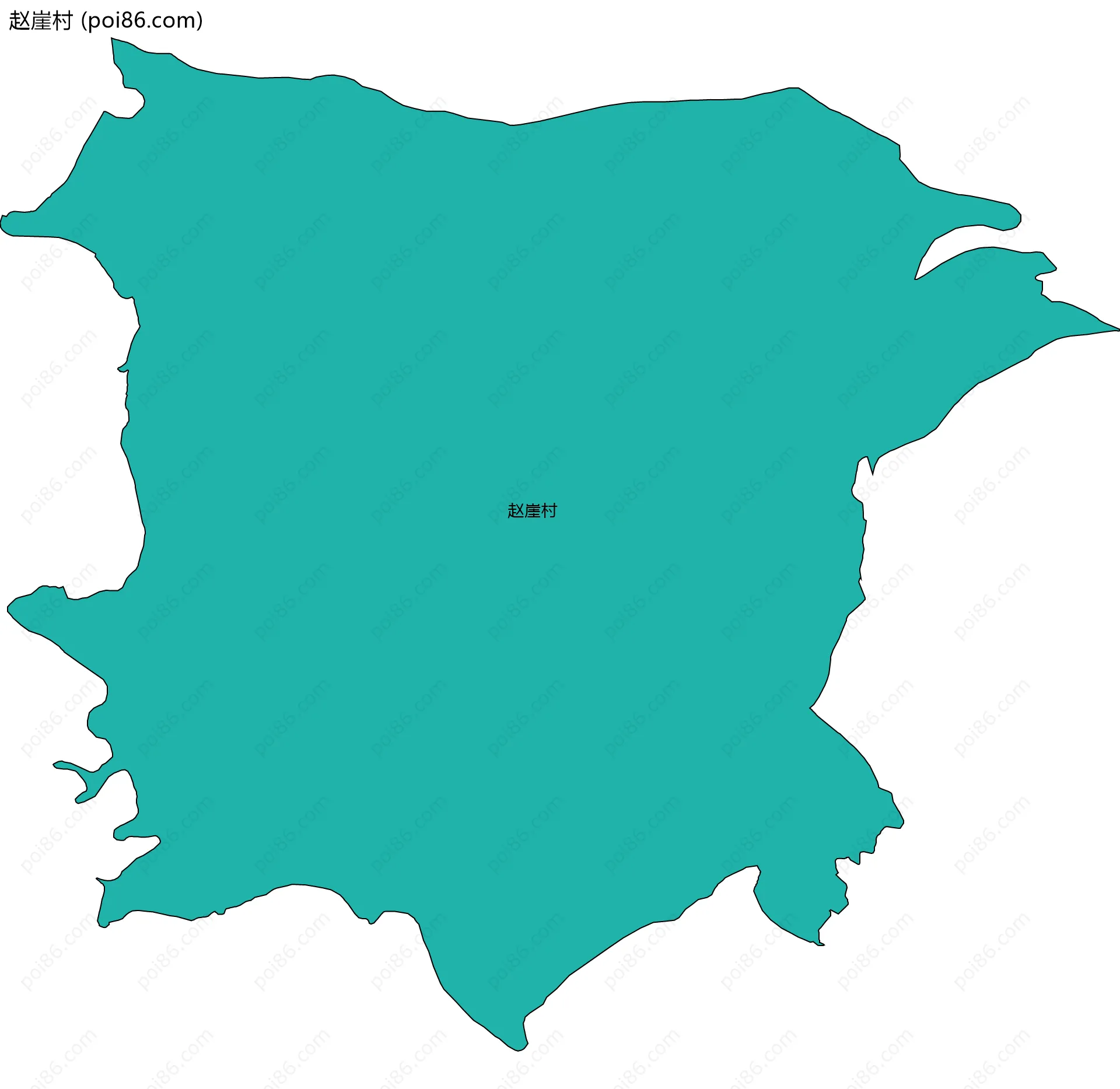 赵崖村边界地图