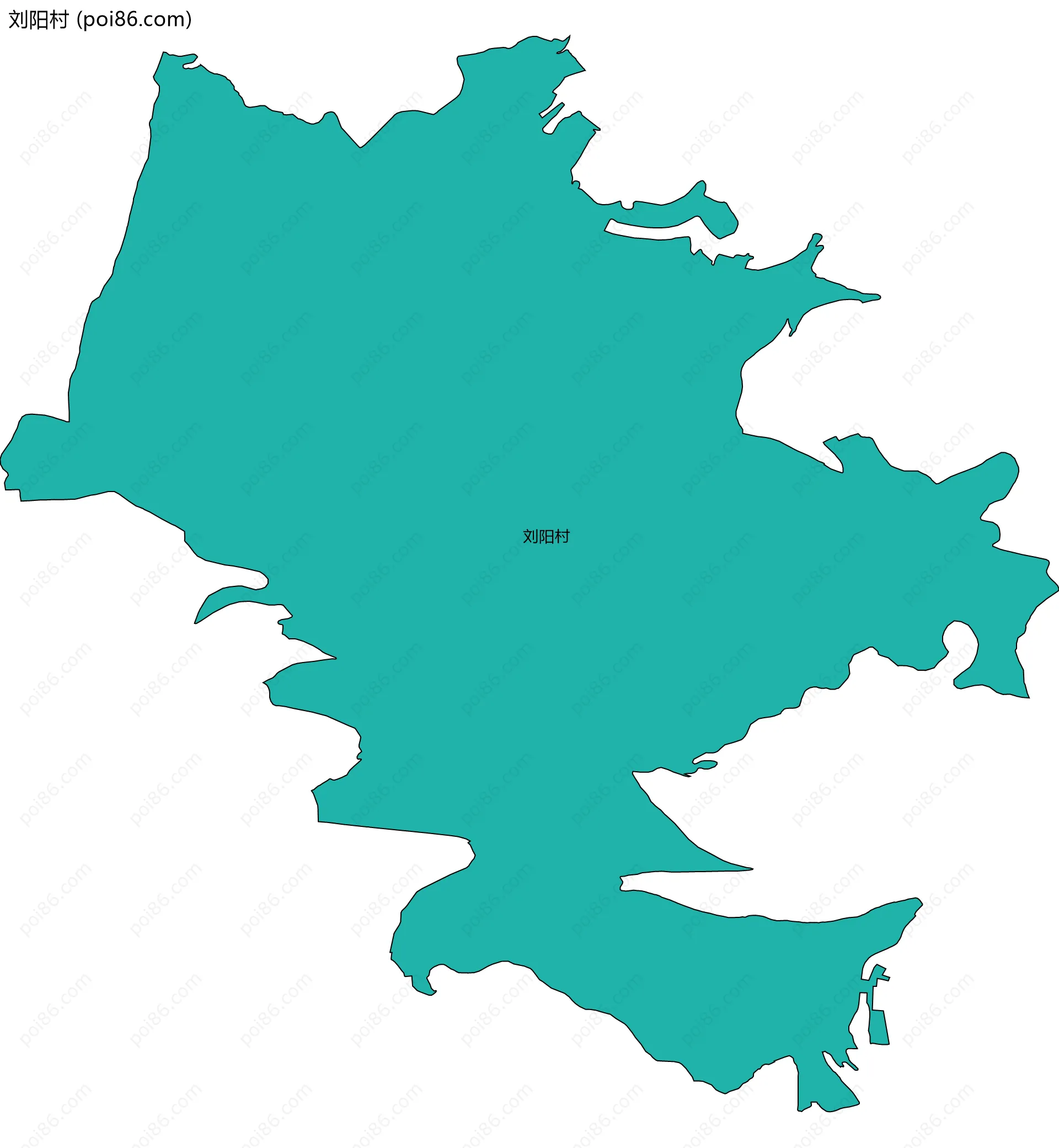 刘阳村边界地图