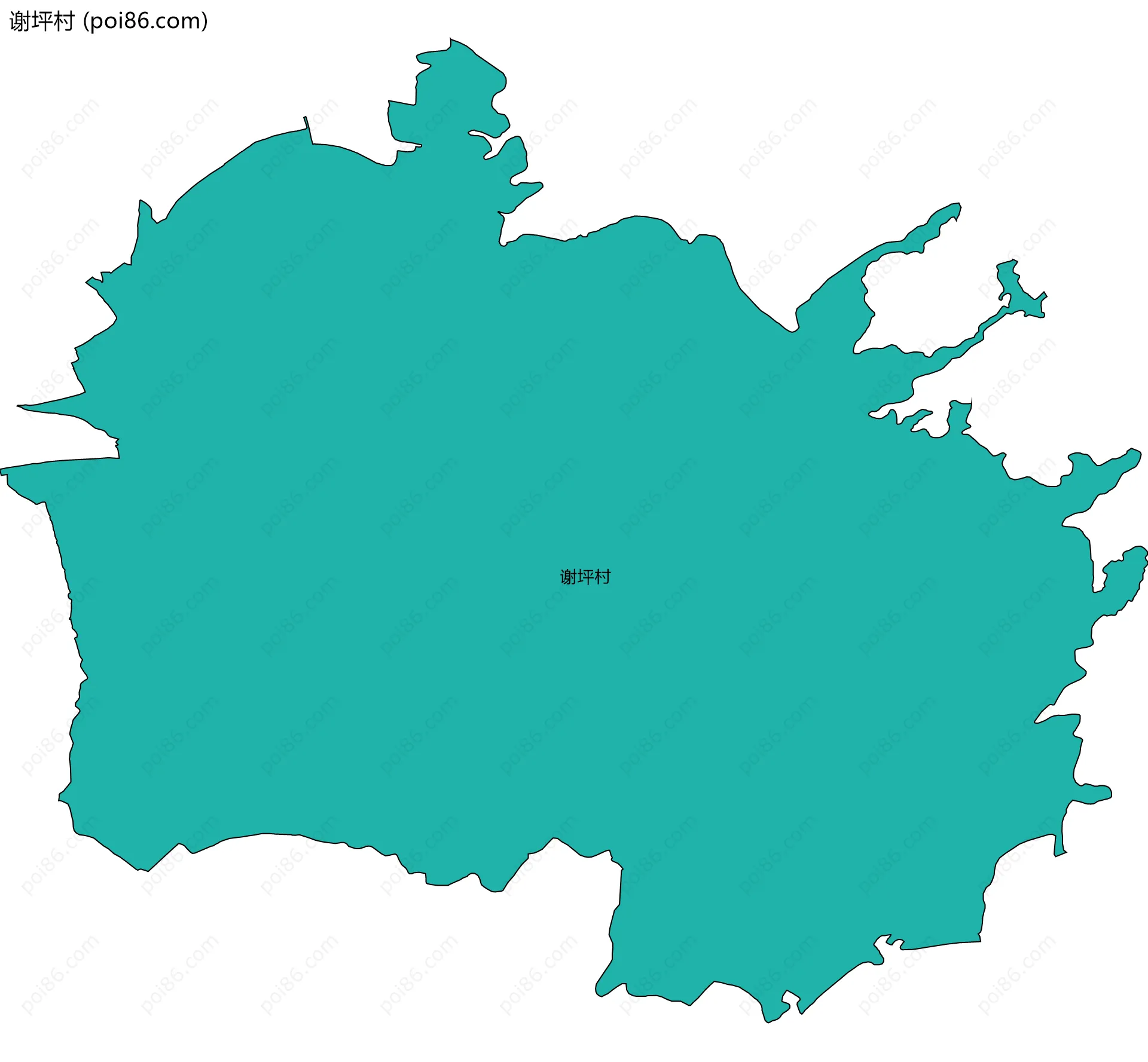 谢坪村边界地图