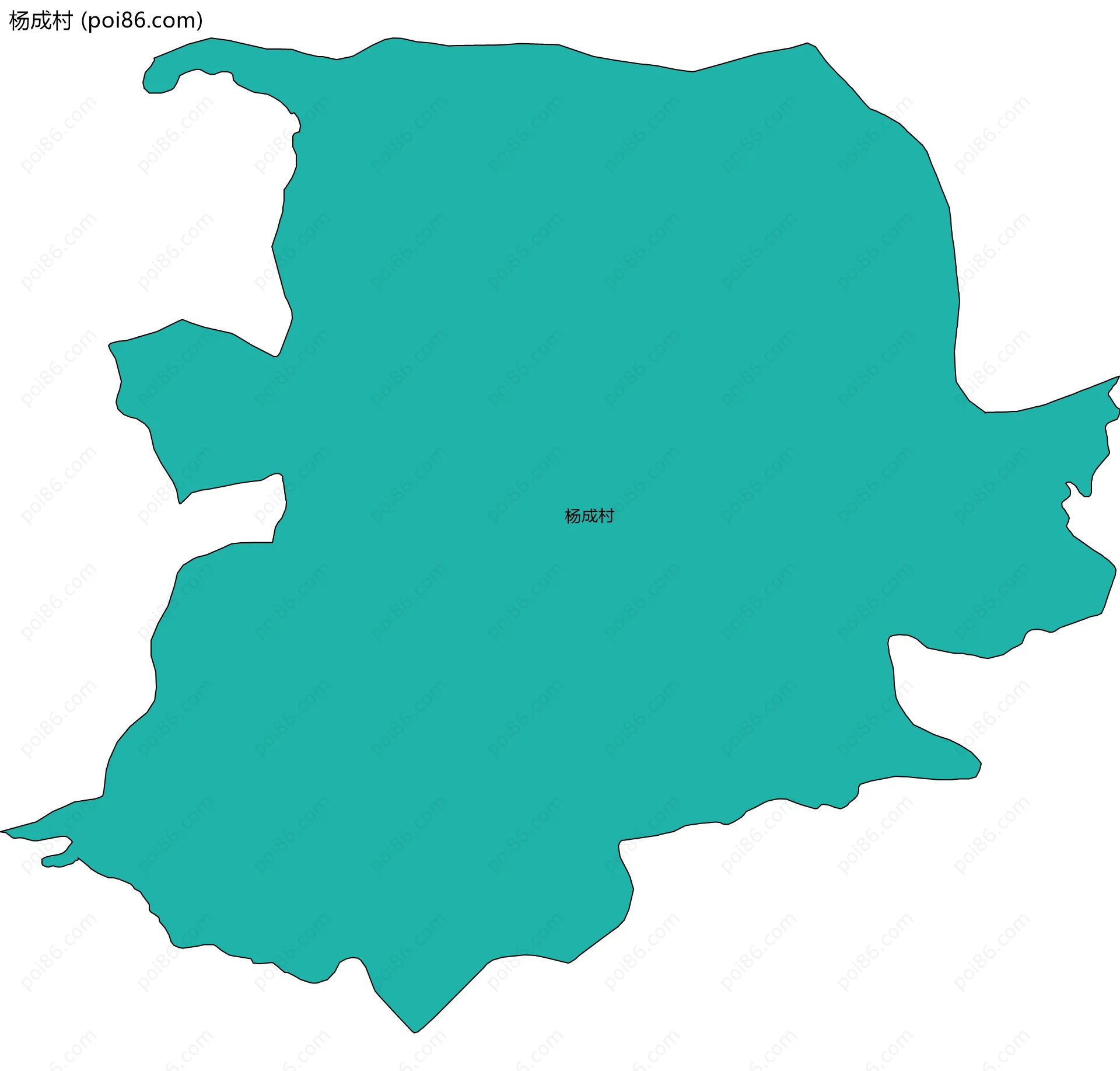 杨成村边界地图