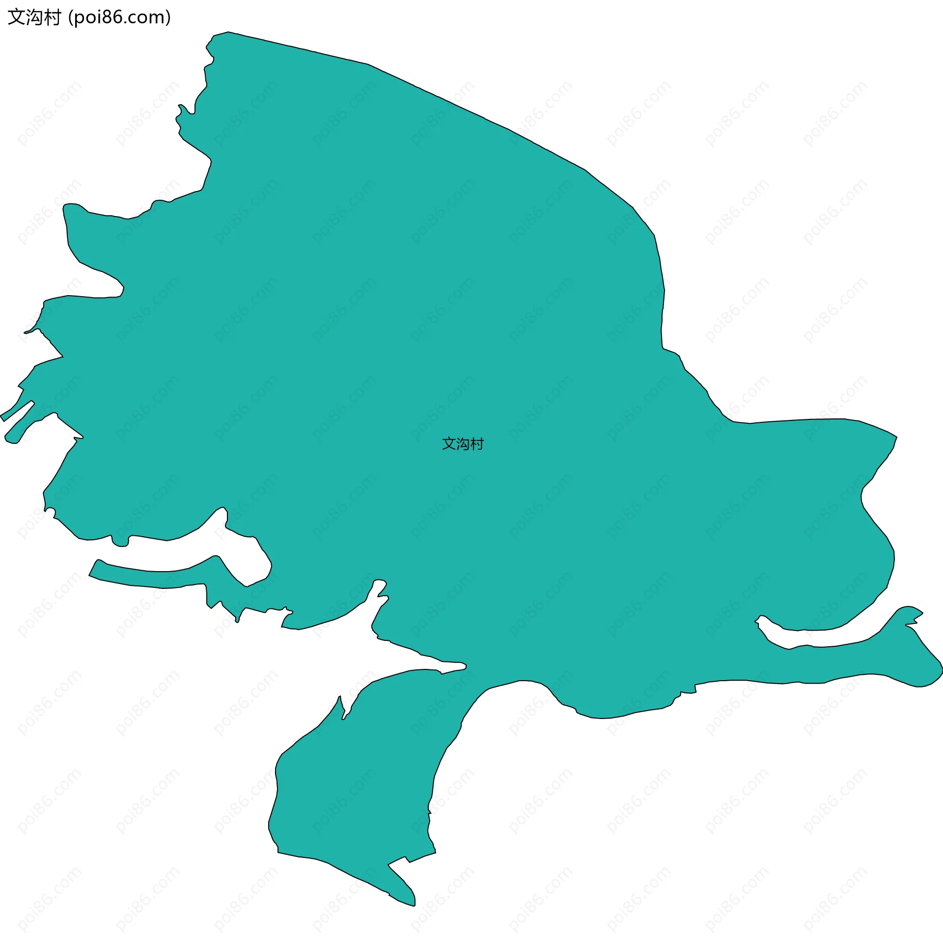 文沟村边界地图