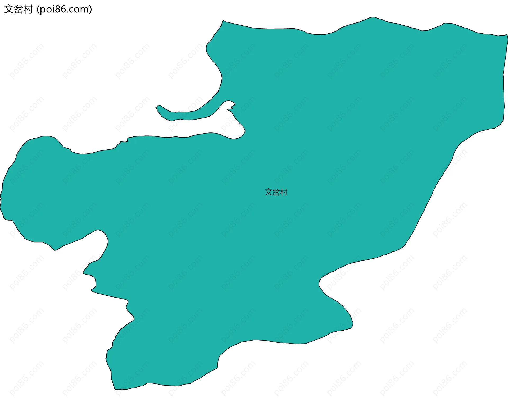 文岔村边界地图