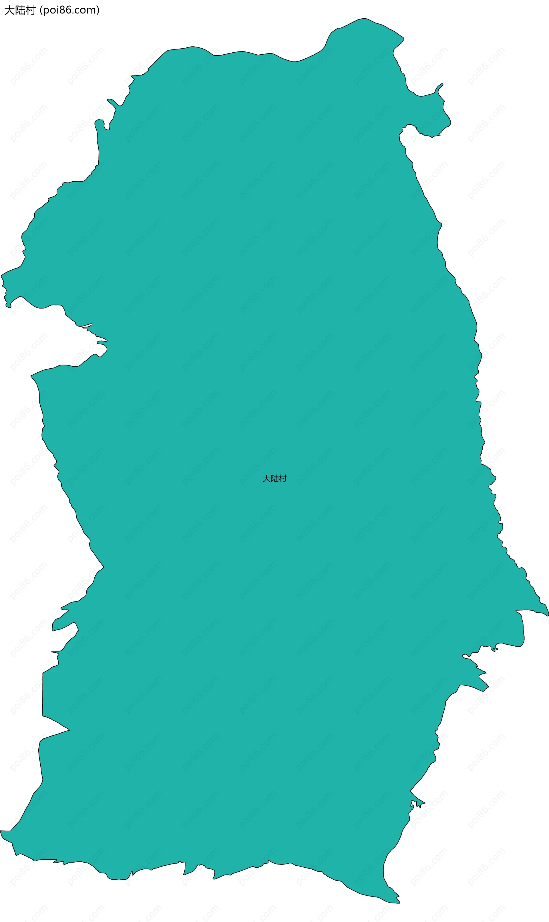 大陆村边界地图