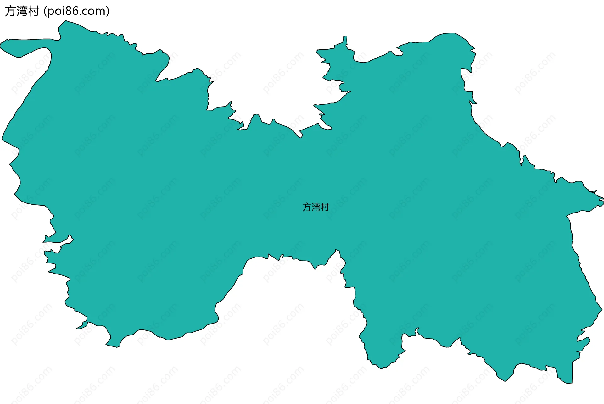 方湾村边界地图