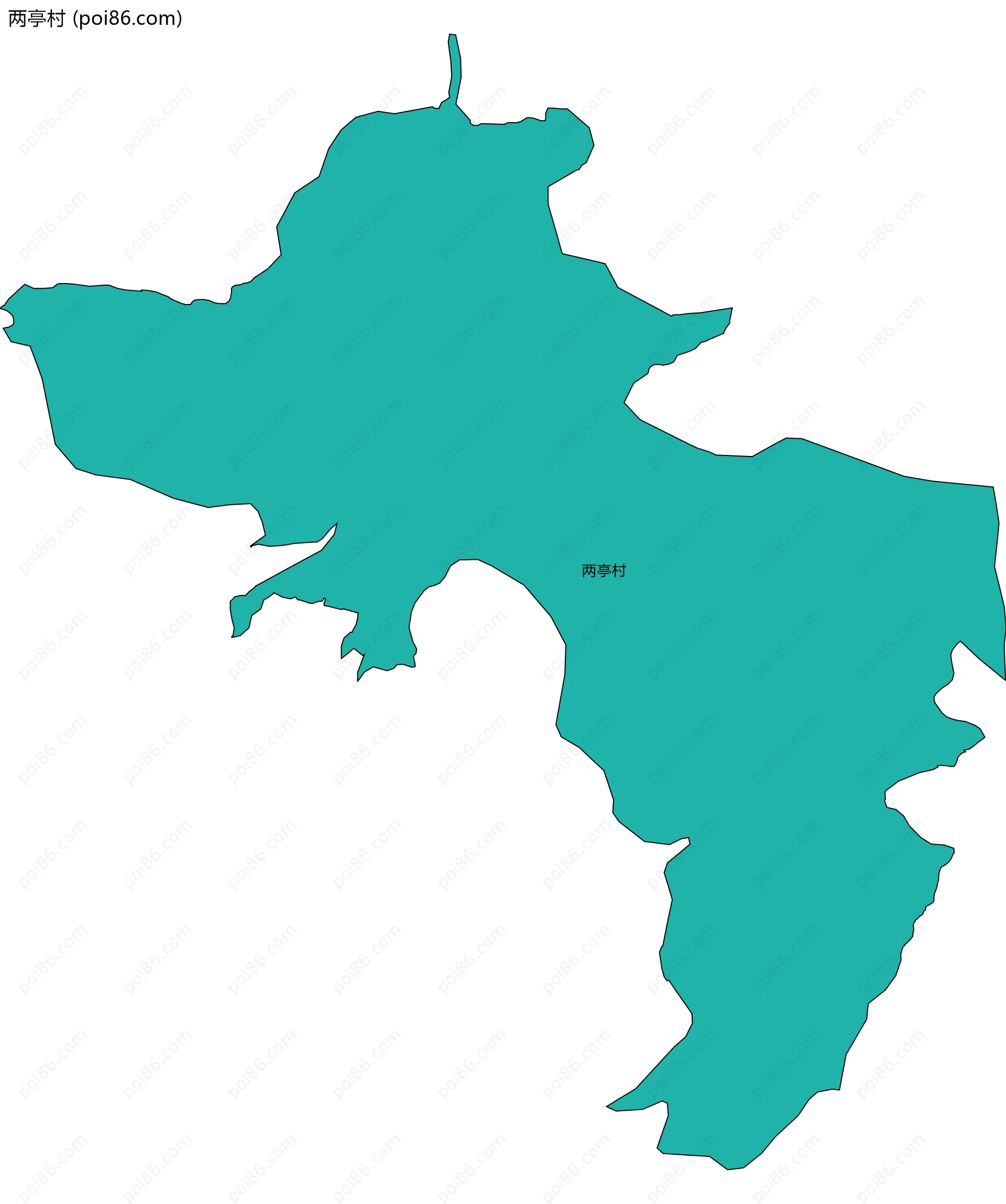 两亭村边界地图