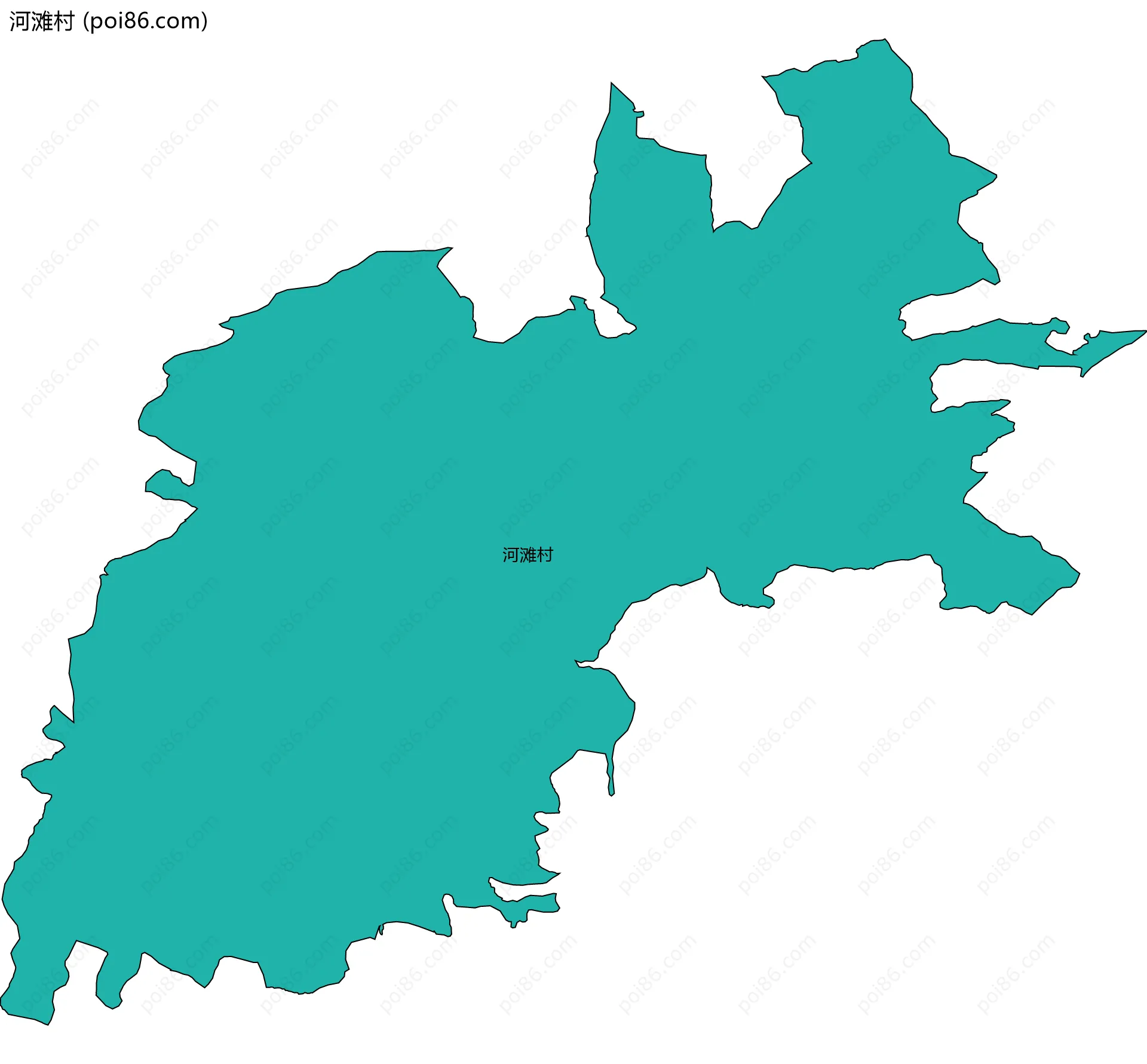 河滩村边界地图