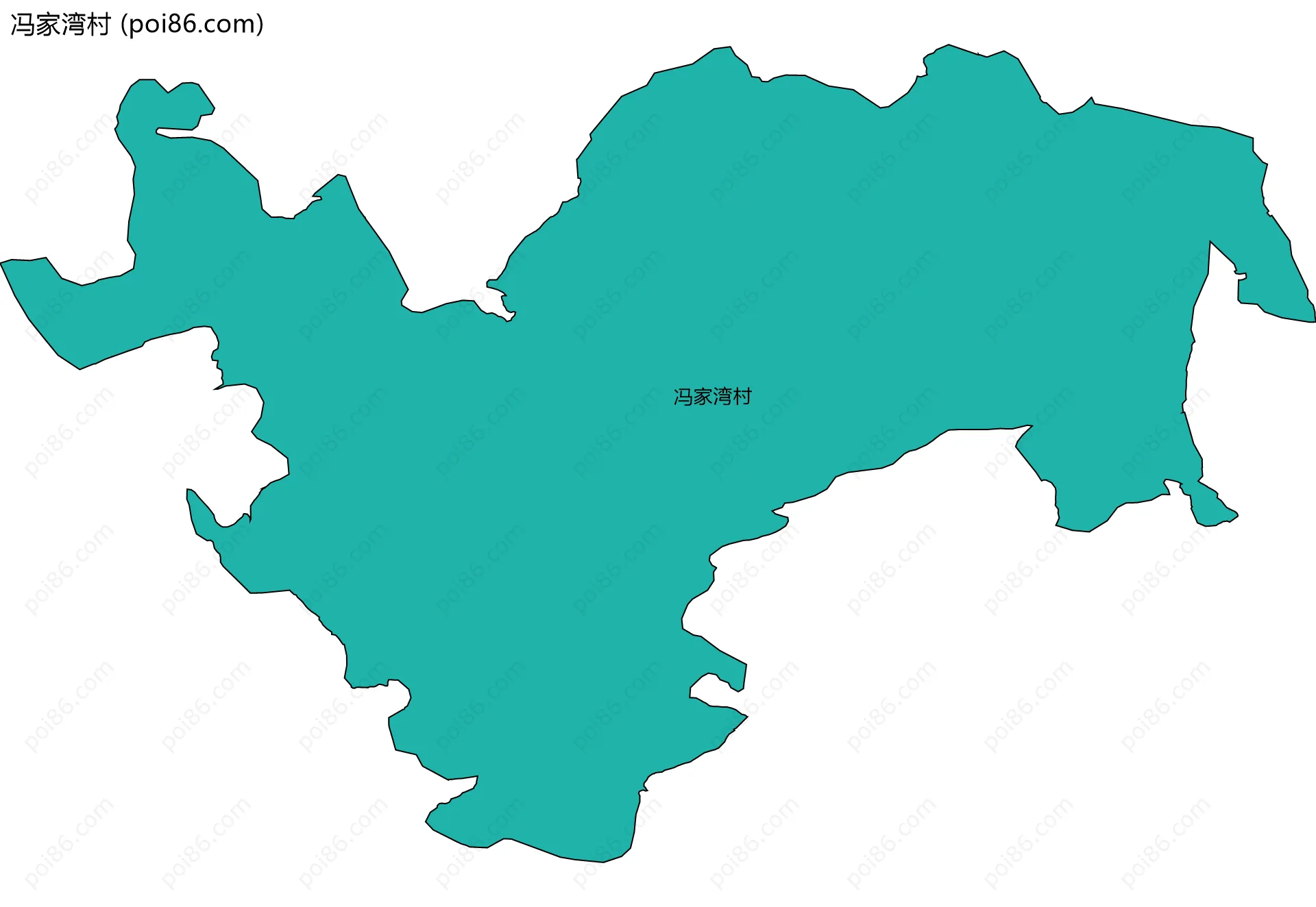 冯家湾村边界地图