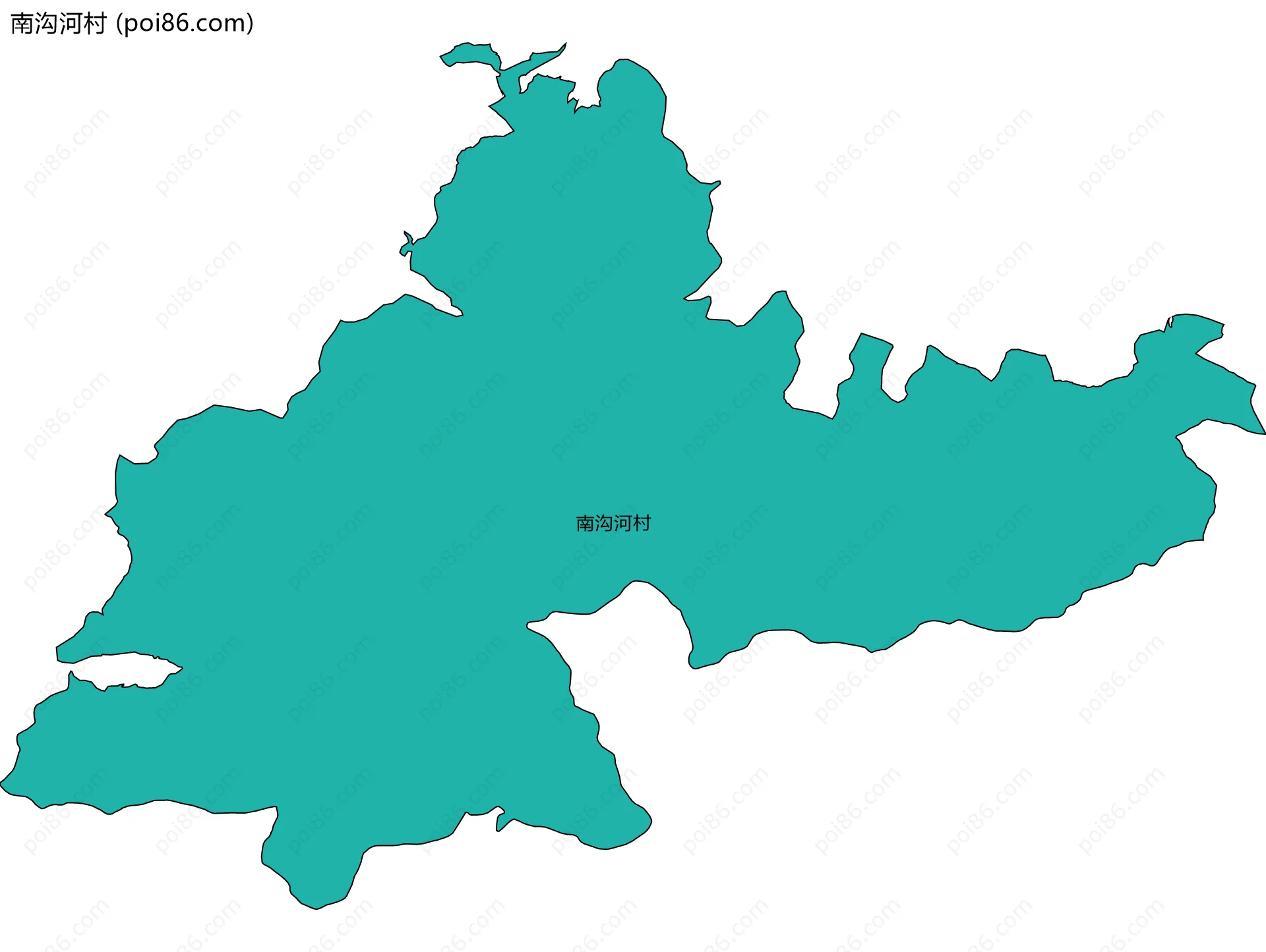 南沟河村边界地图