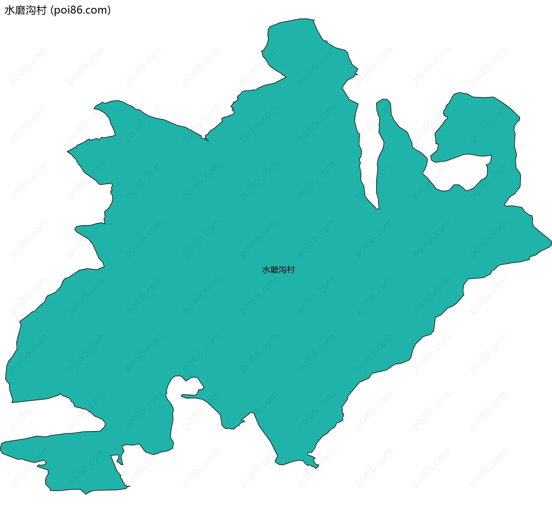 水磨沟村边界地图