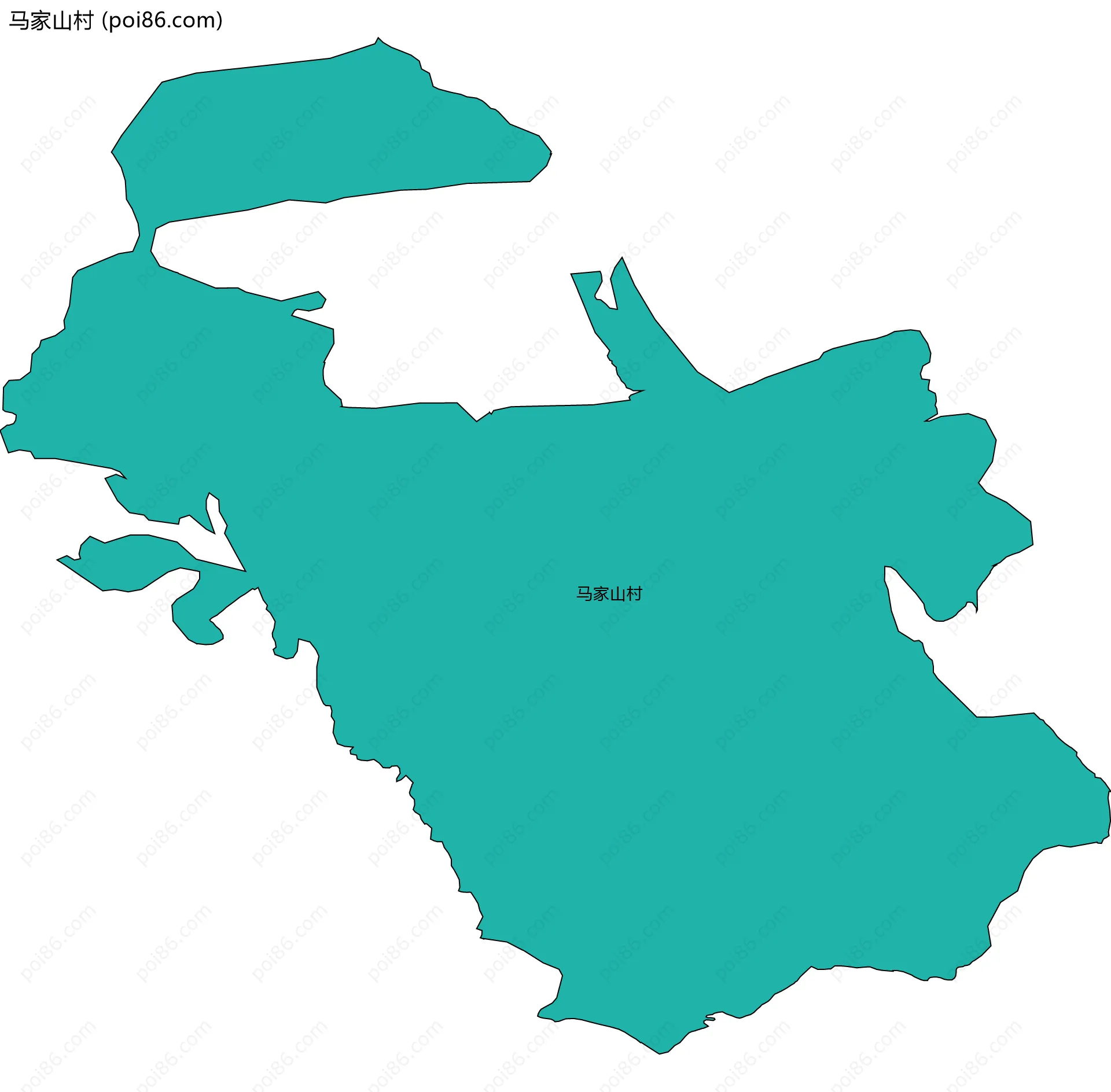 马家山村边界地图
