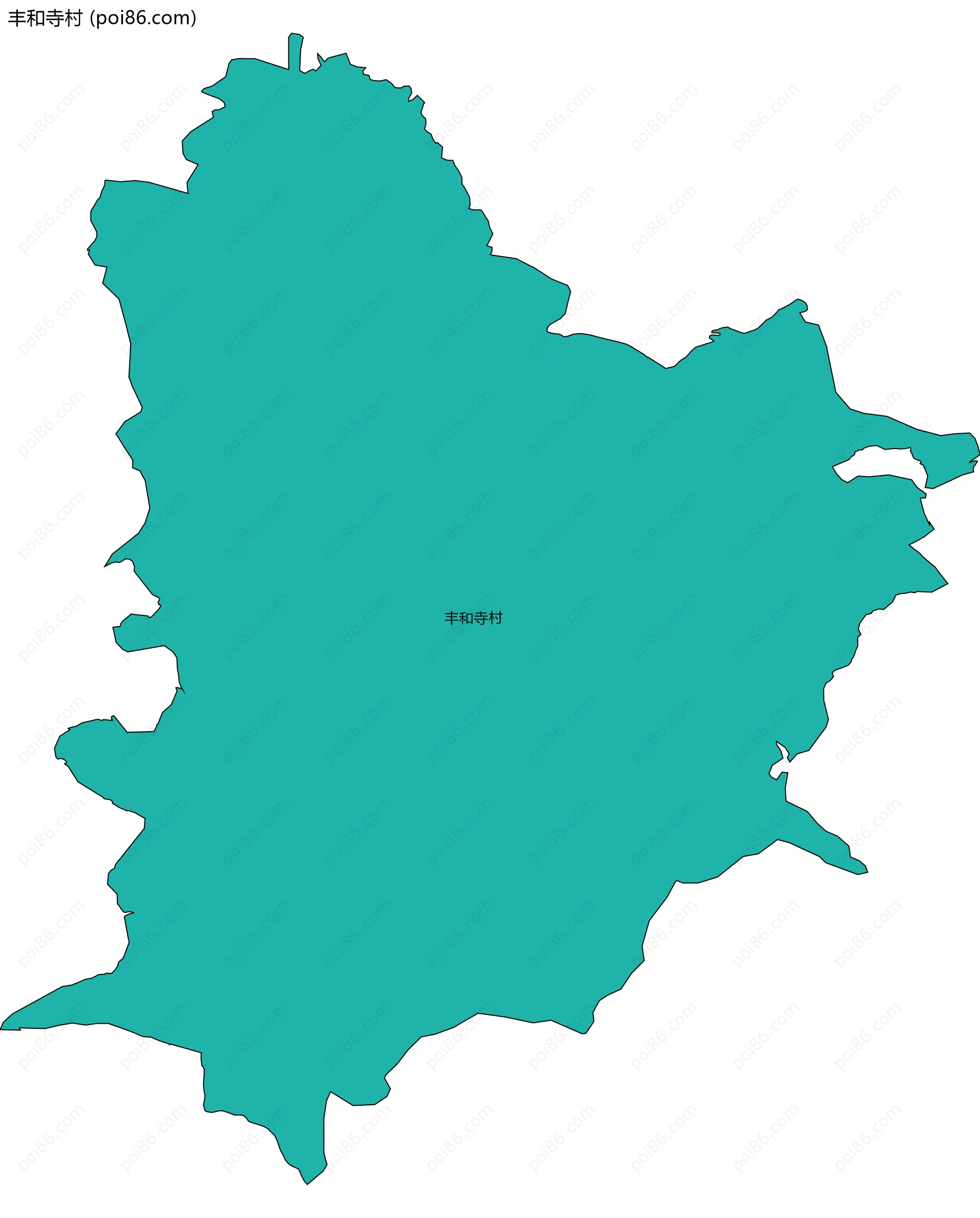 丰和寺村边界地图