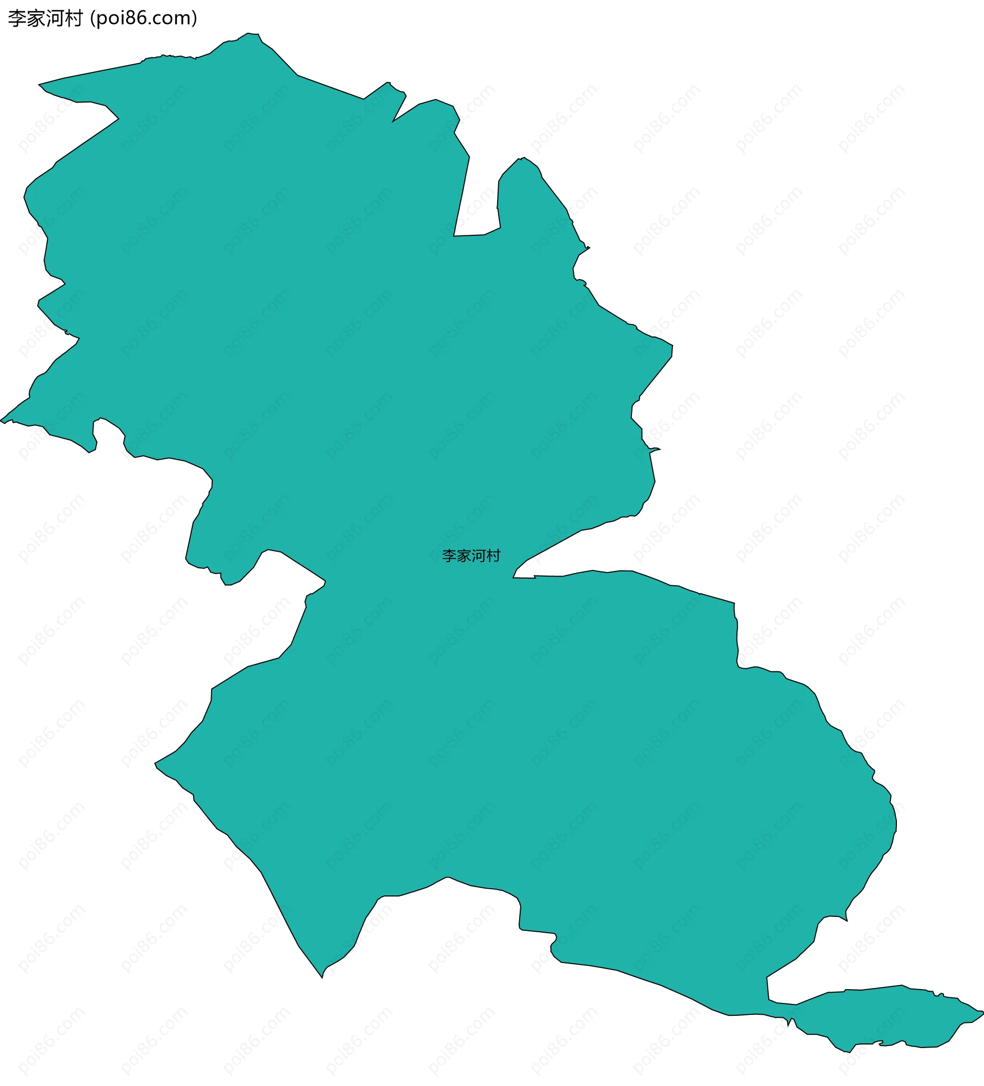 李家河村边界地图