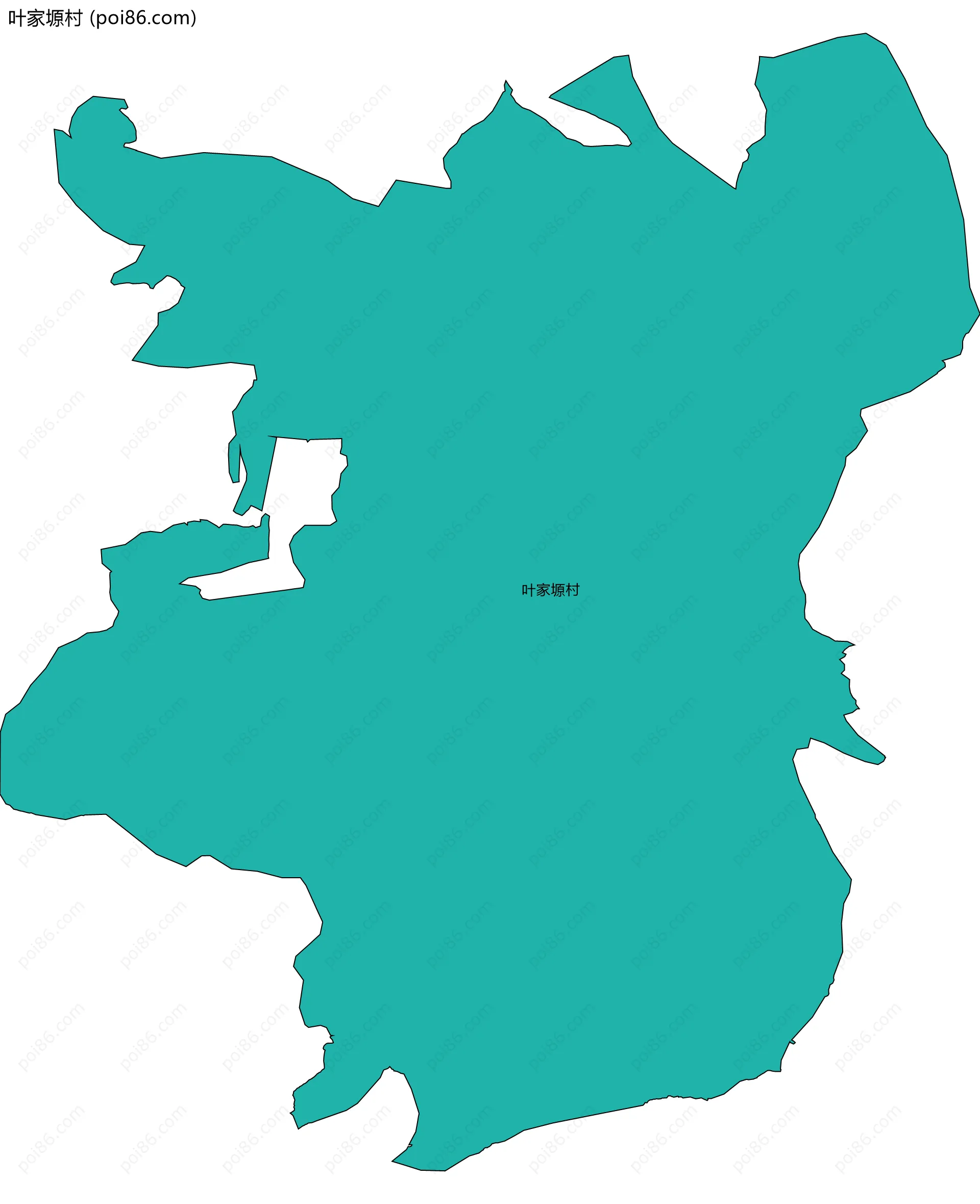 叶家塬村边界地图