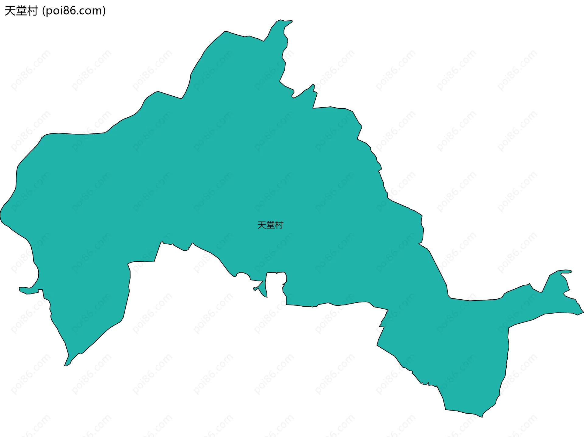 天堂村边界地图
