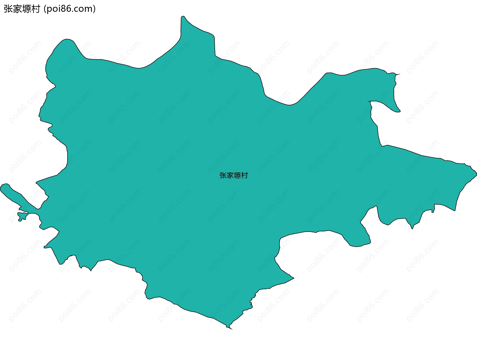 张家塬村边界地图