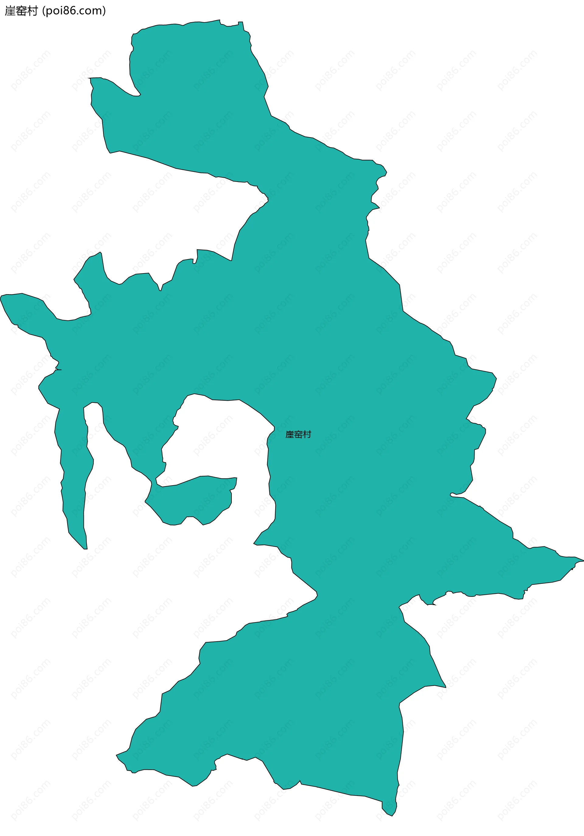 崖窑村边界地图