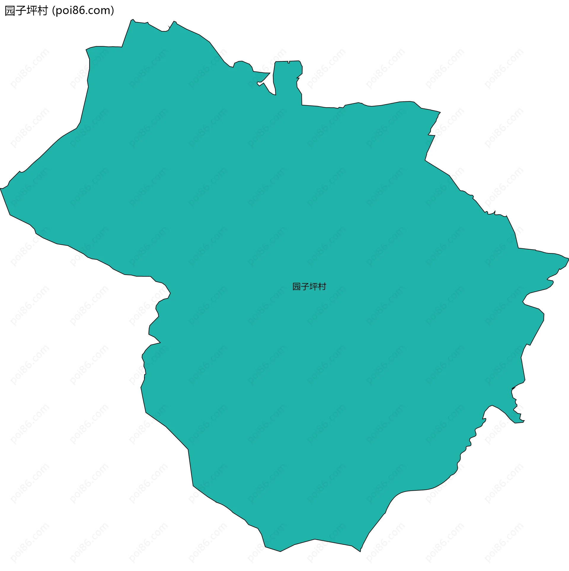 园子坪村边界地图