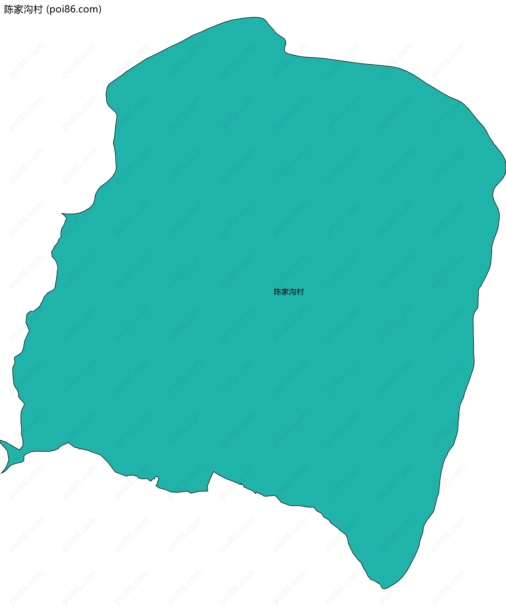 陈家沟村边界地图