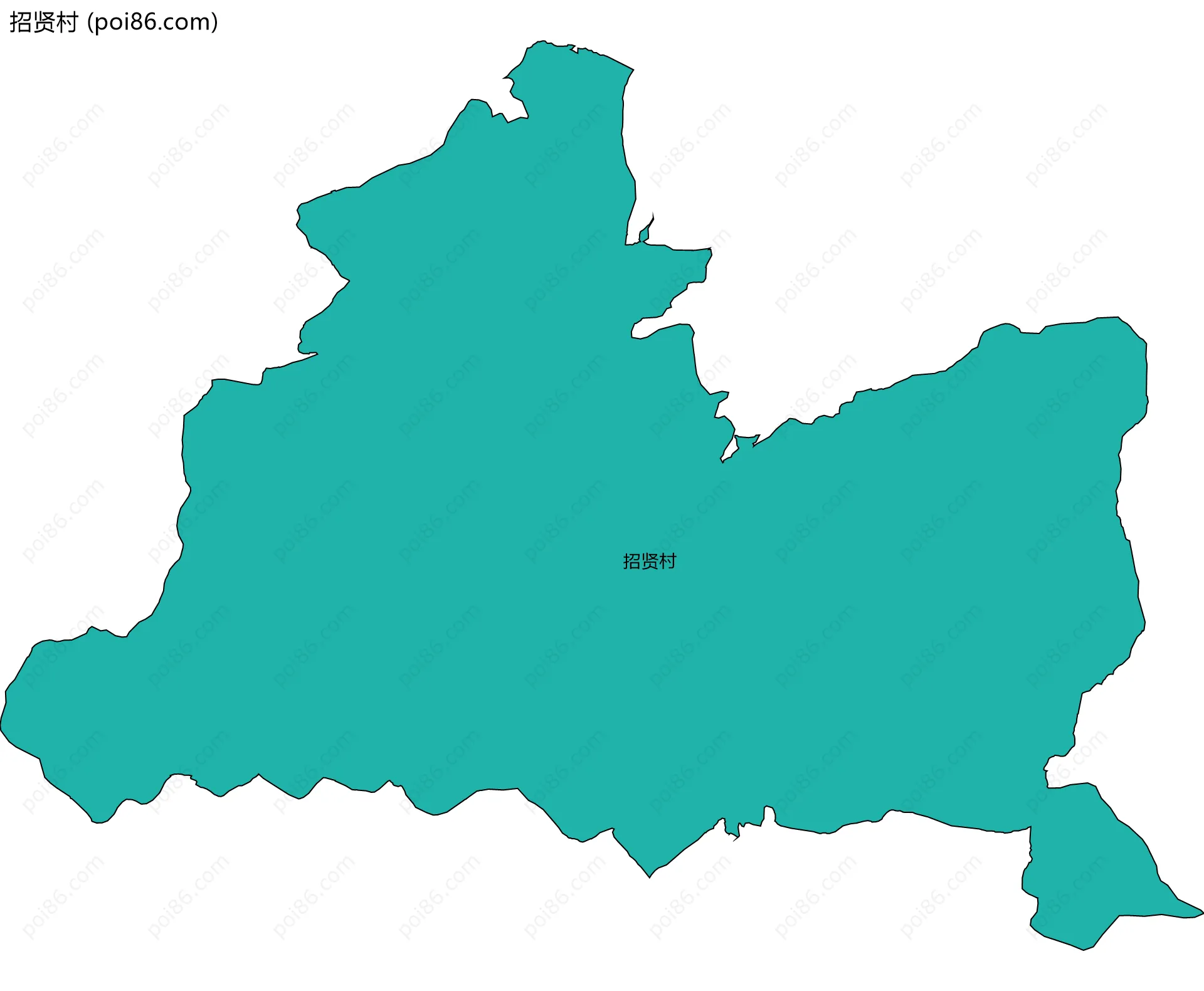 招贤村边界地图