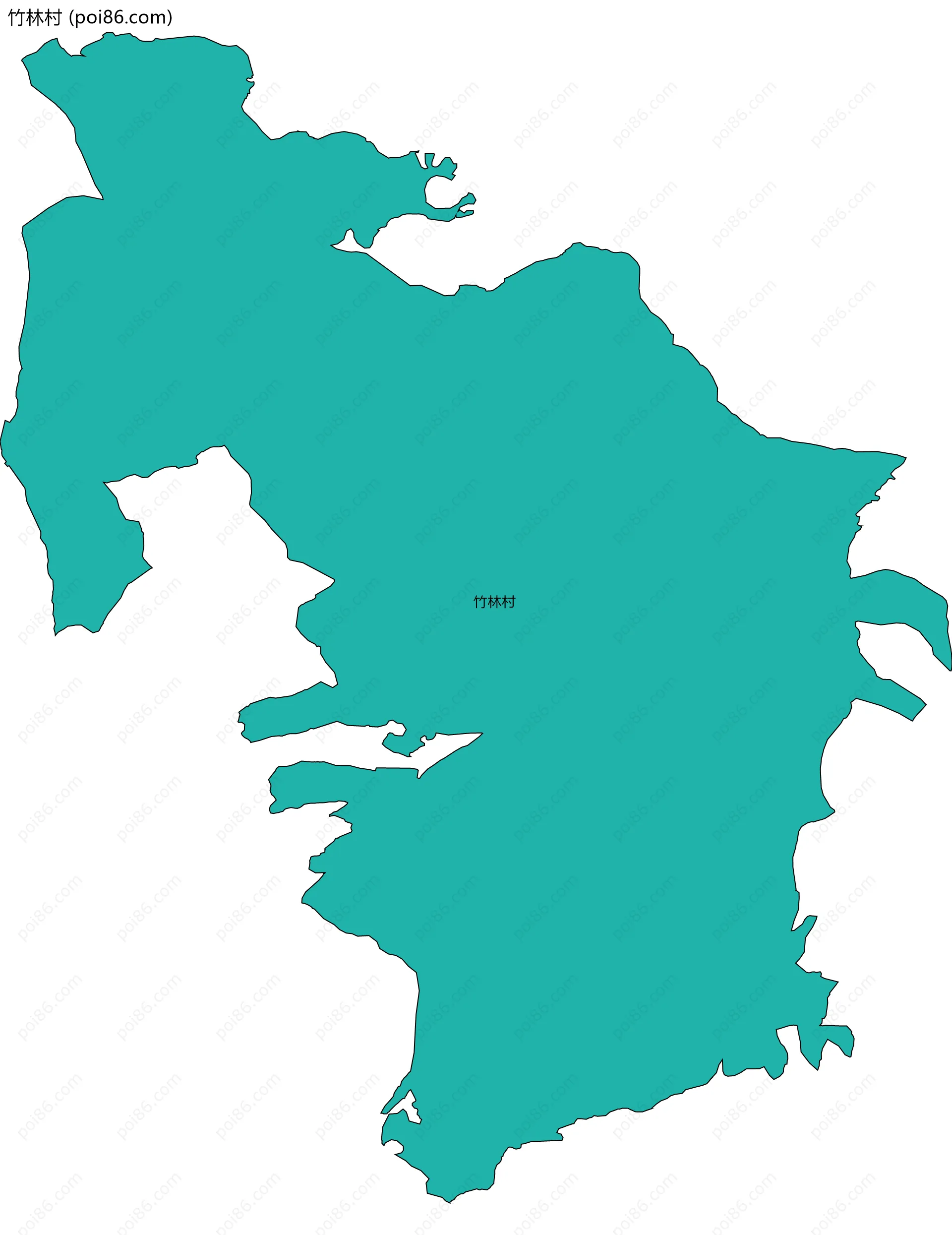 竹林村边界地图