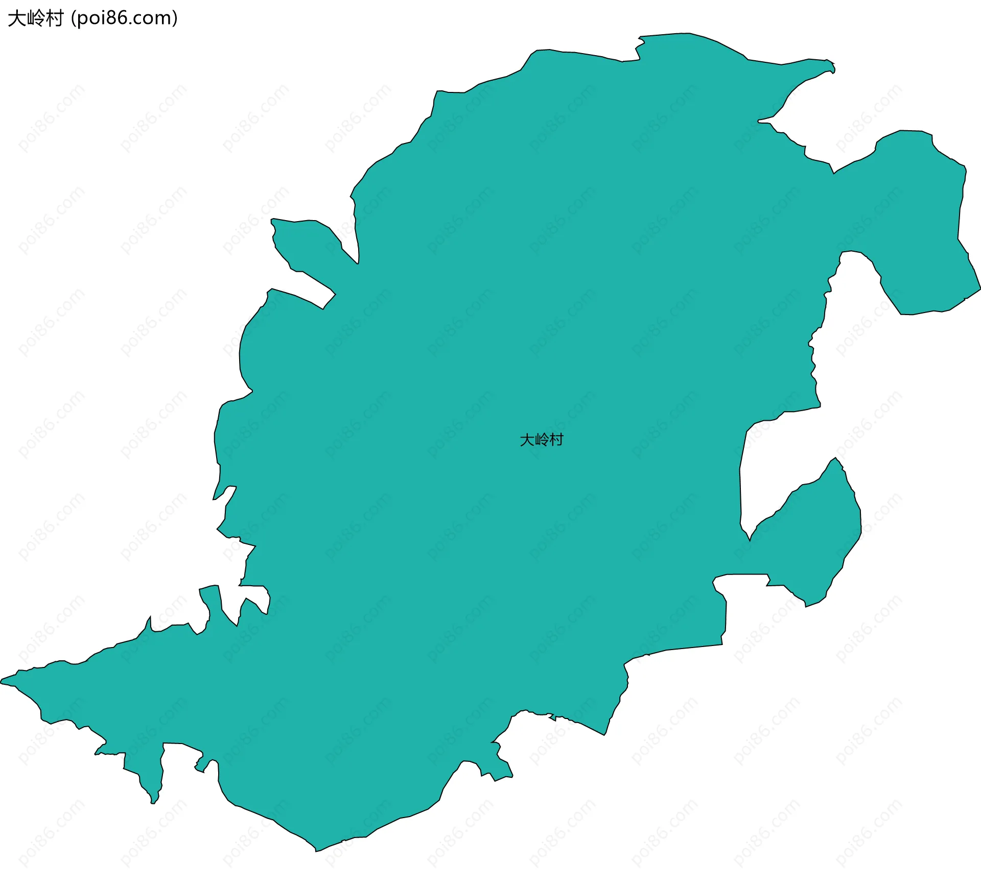 大岭村边界地图