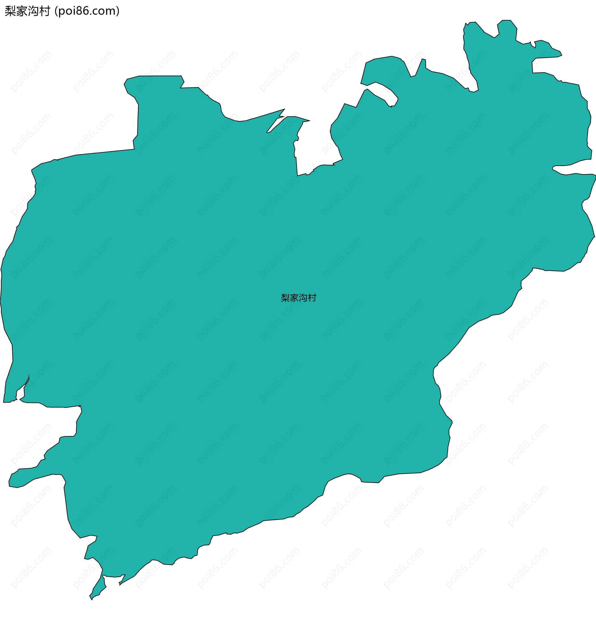 梨家沟村边界地图