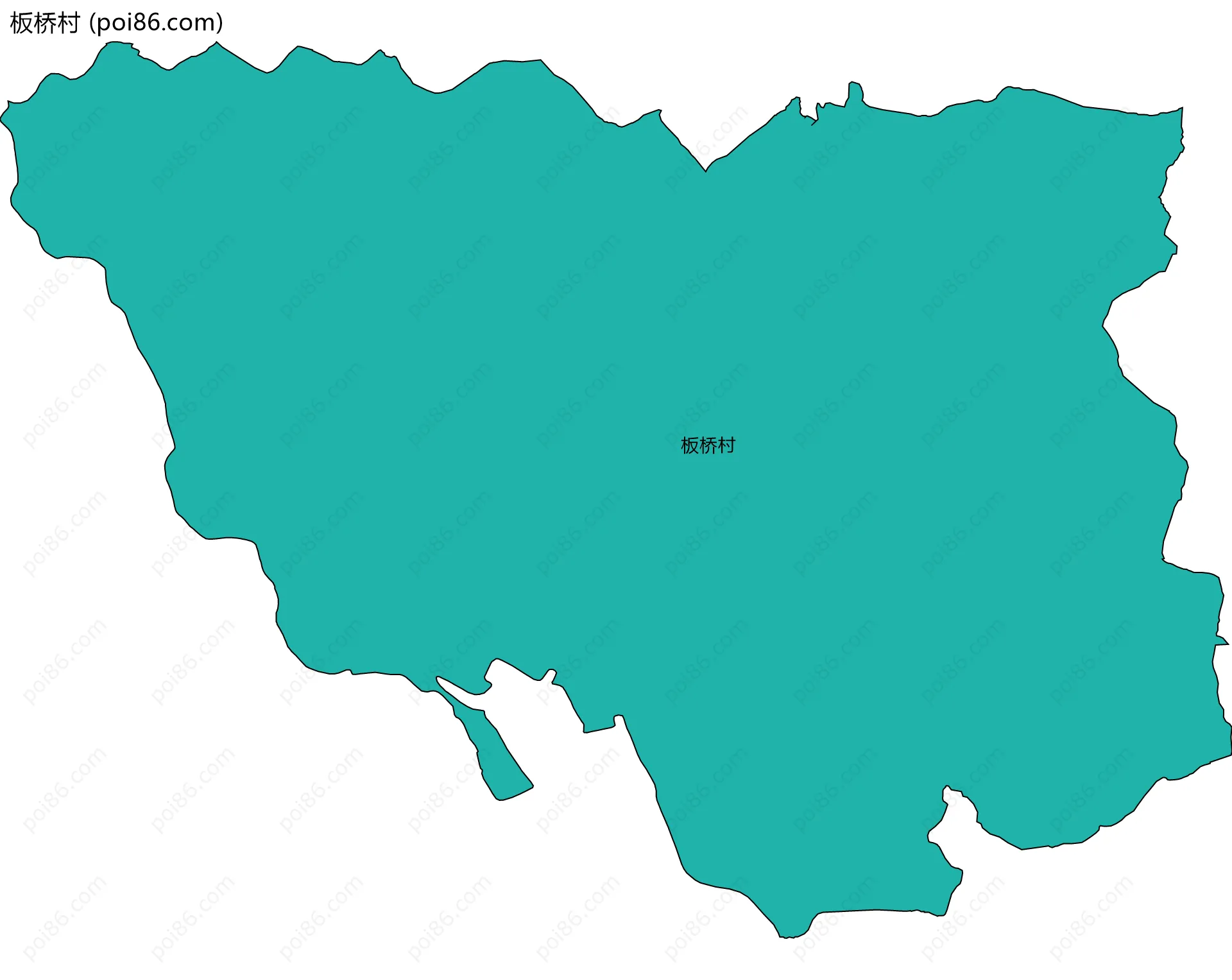 板桥村边界地图