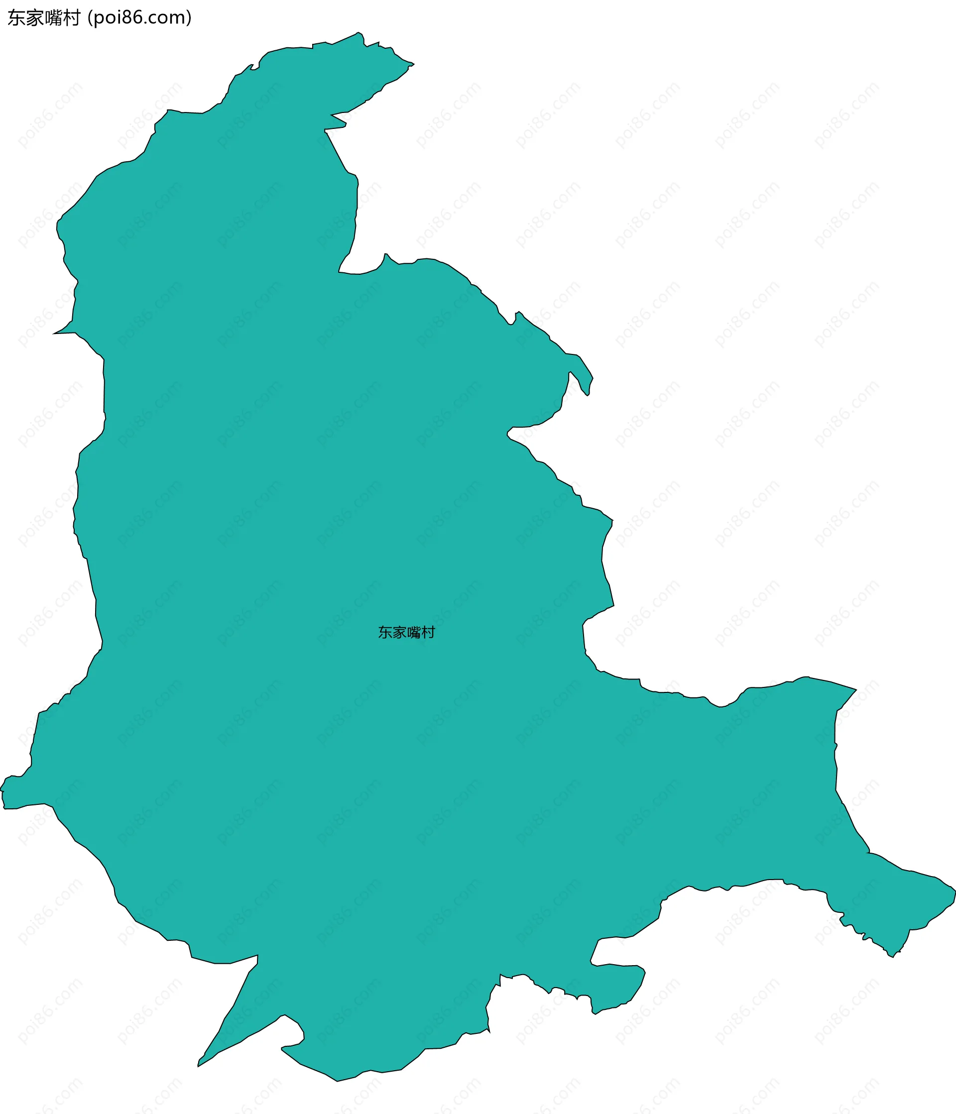 东家嘴村边界地图