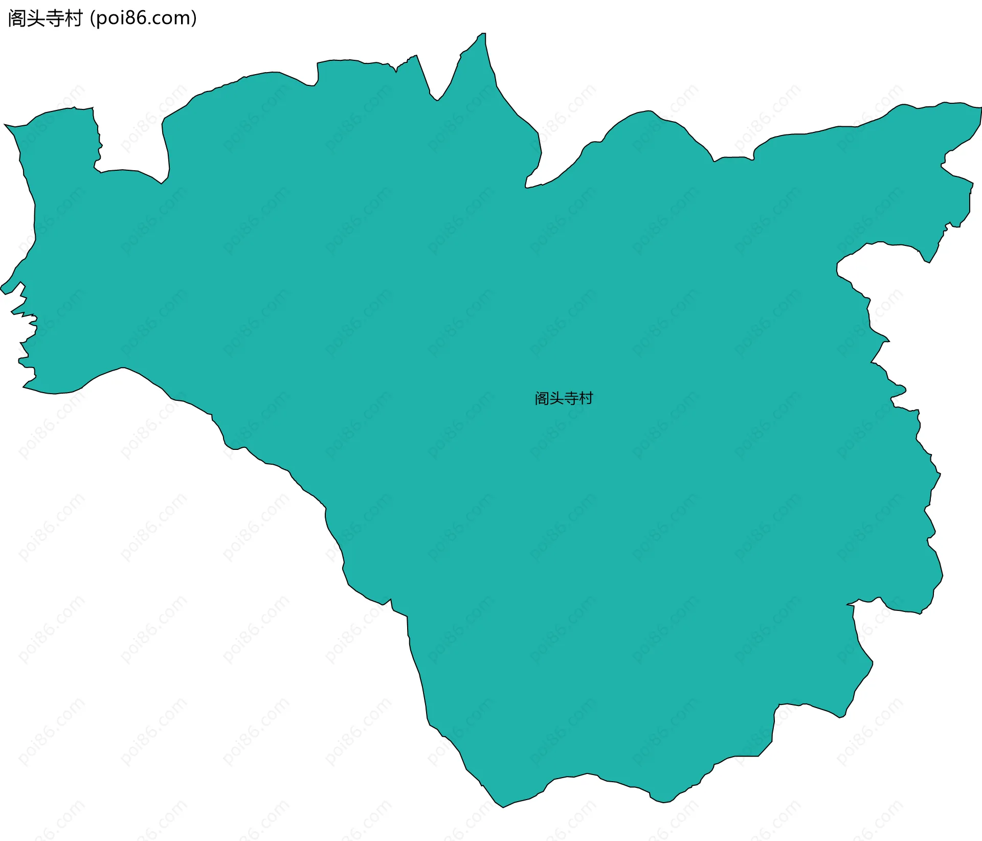 阁头寺村边界地图