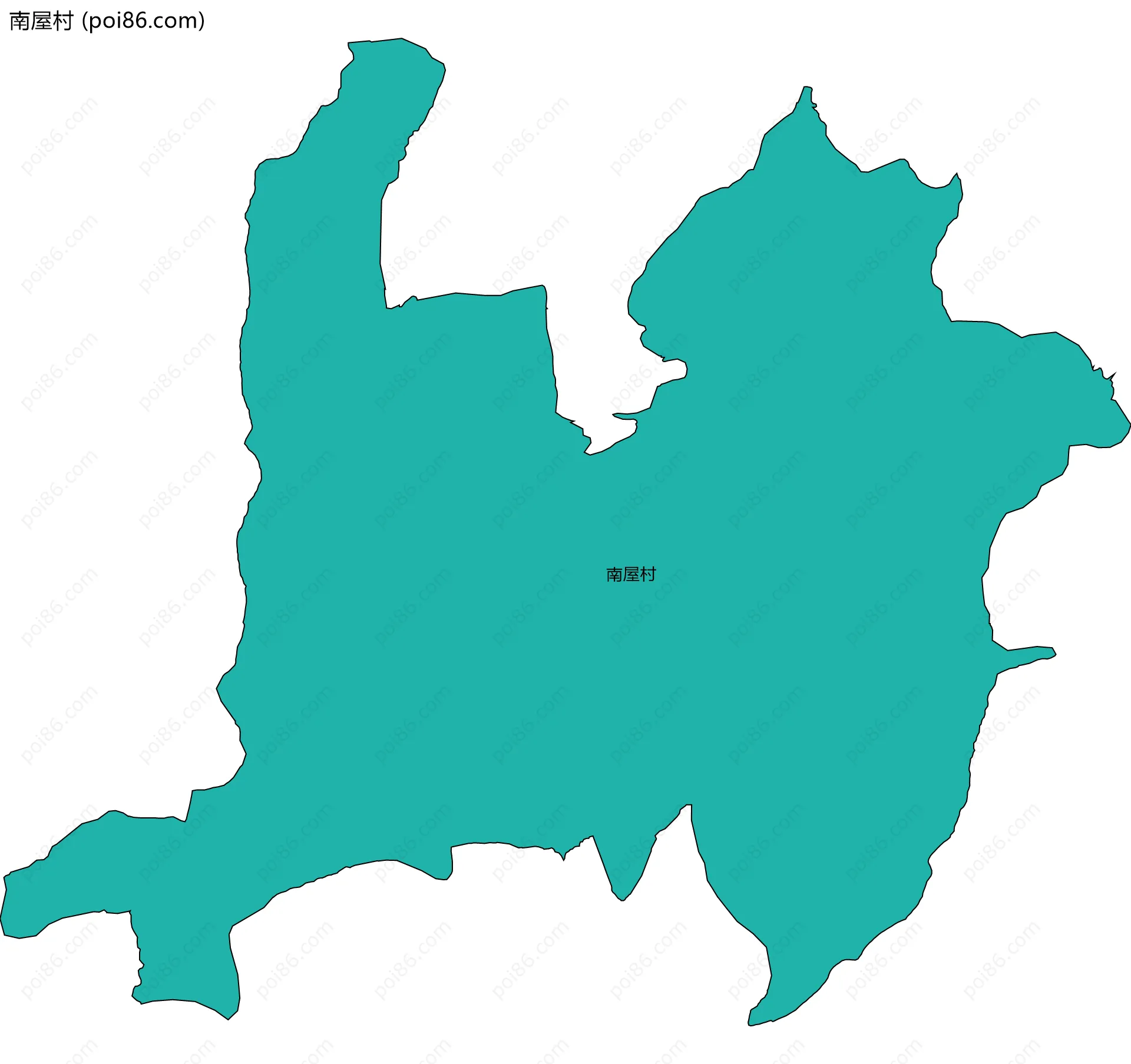 南屋村边界地图